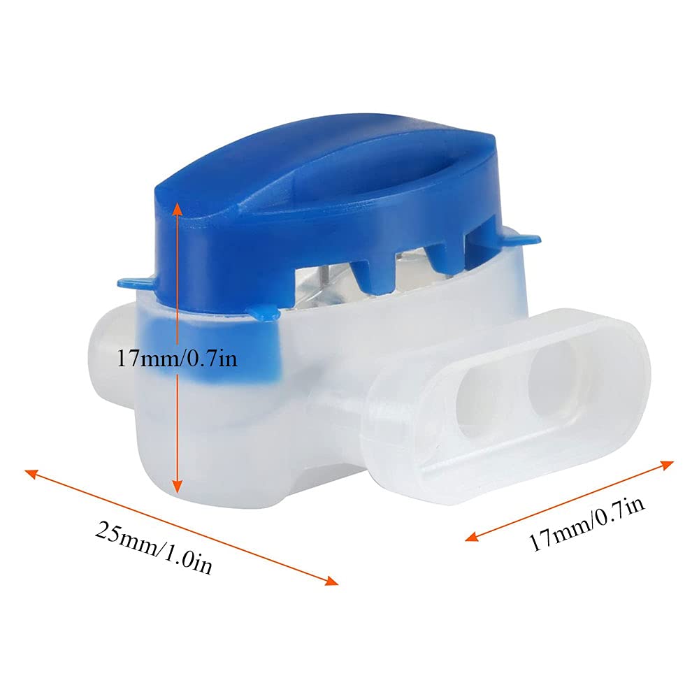 20Pcs Waterproof Wire Connectors - 3 Wire Gel Filled Splice Connectors for Electrical Wiring, Lawn Mowers & Robotic Mowers | Weatherproof Crimp Connectors for Outdoor & Marine Use
