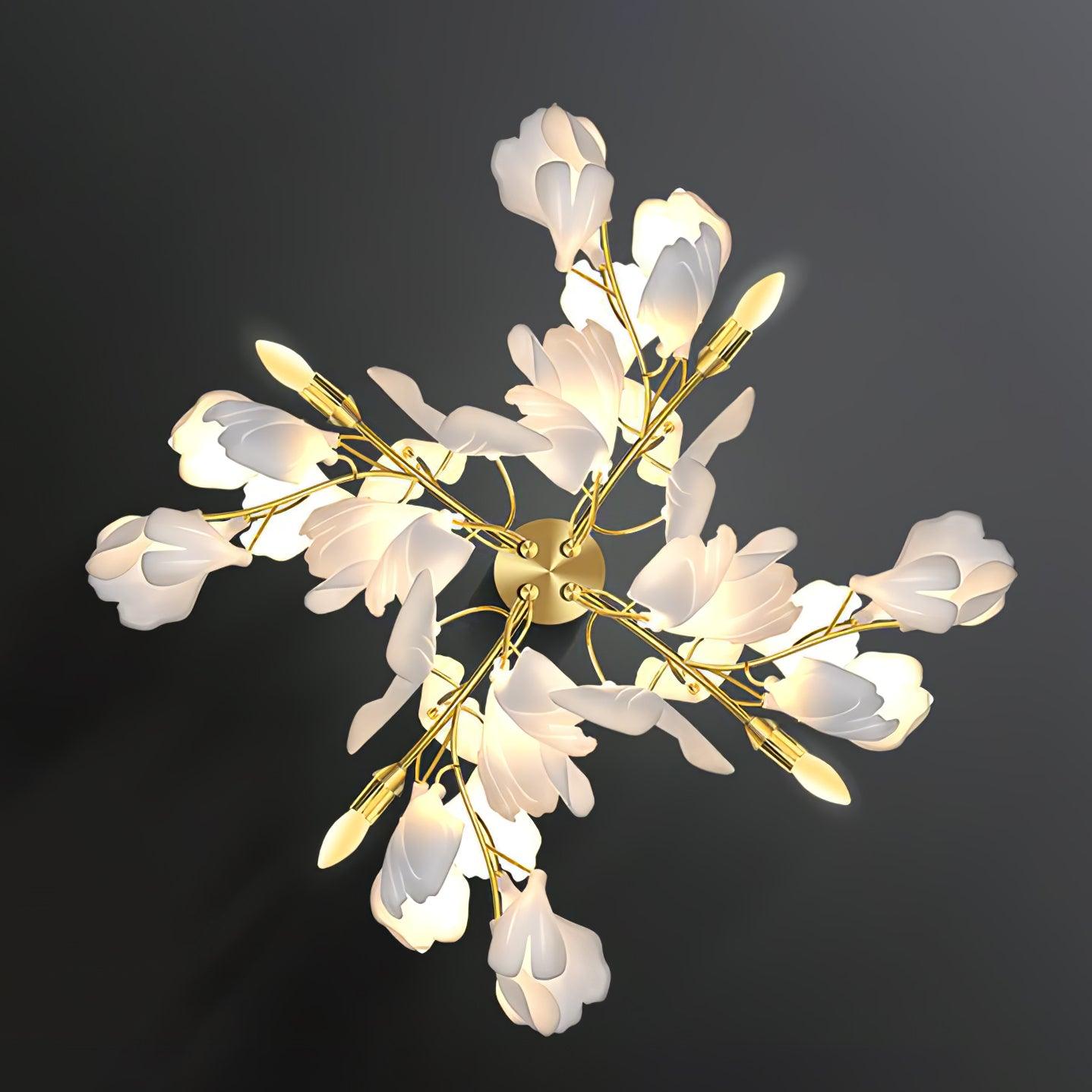 Gingko Flowers Plug-in Wall Lamp - Decorative Night Light for Bedroom, Nursery, Living Room & Hallway