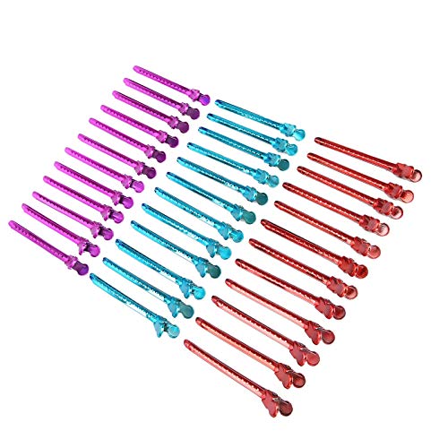Non-Slip Hair Sectioning Clips for Styling - Salon Quality Hair Styling Clips for Home & Barber Shop Use - Perfect for Hair Cutting, Coloring & Blowouts