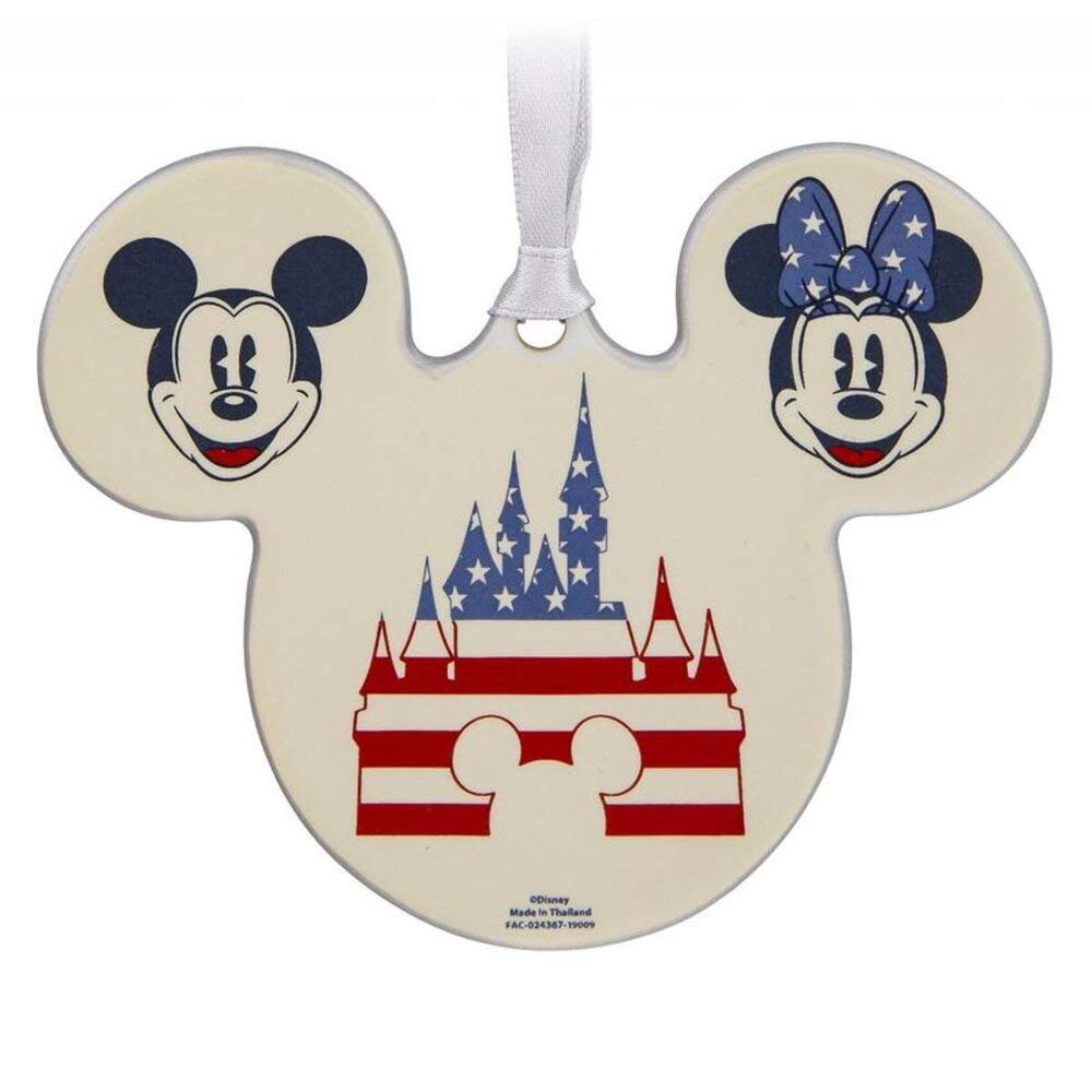 Disney Parks Mickey Mouse Americana Ceramic Ornament - Perfect for Christmas Tree Decor, Holiday Gifts & Disney Collectibles