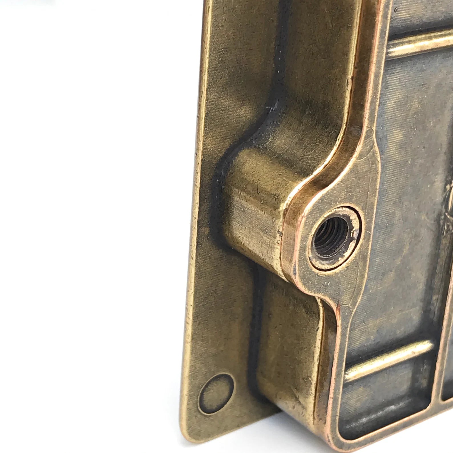 Vintage Square Antique Brass Recessed Drawer Pulls - Cabinet Hardware for Kitchen, Bathroom & Furniture (Set of 10) - Perfect for Home Renovation & DIY Projects