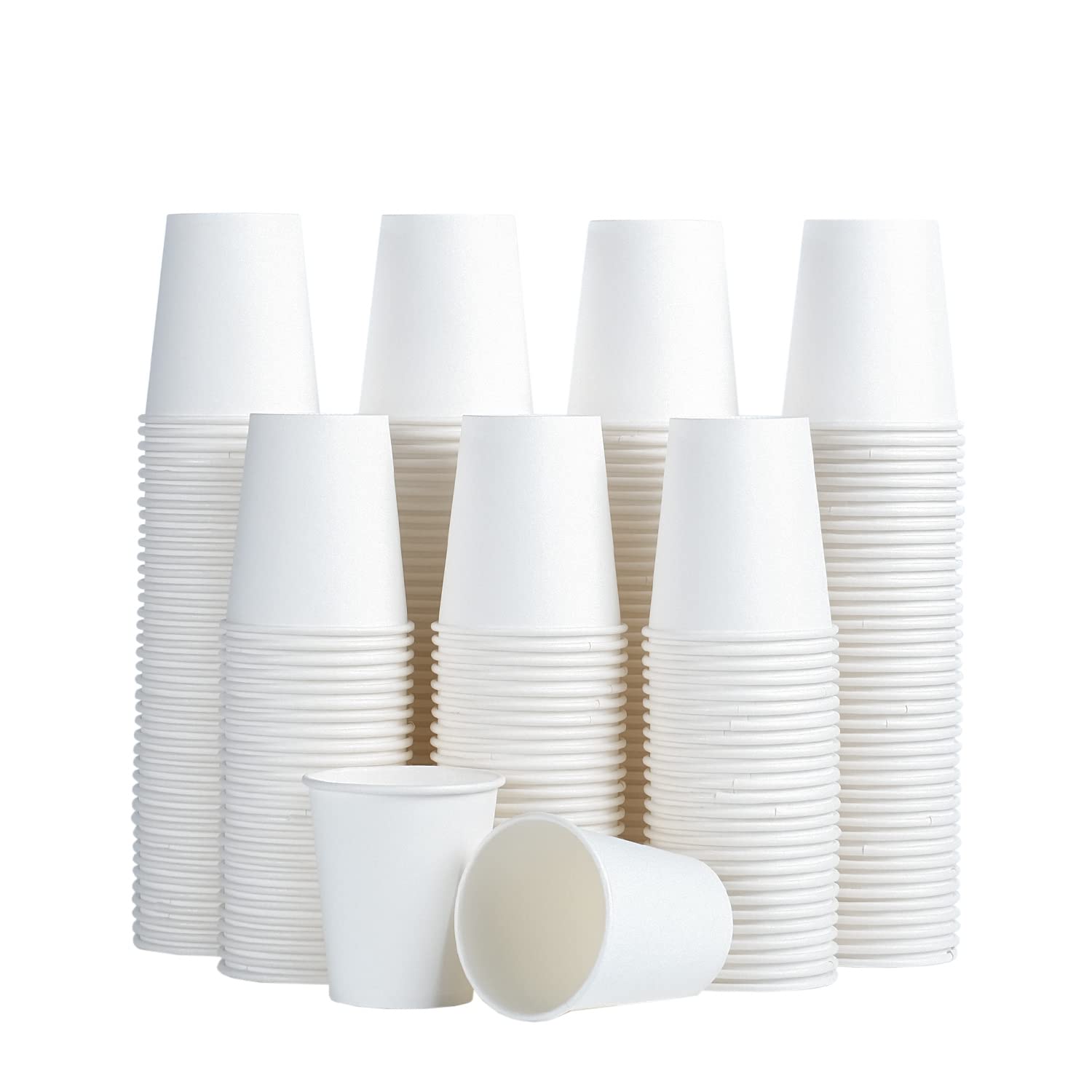 300 Pack 5 oz Disposable Paper Cups - White Small Bathroom & Mouthwash Cups - Hot & Cold Drink Cups for Home, Office, Party, Travel - Perfect for Coffee, Tea, Juice, Water & Picnics