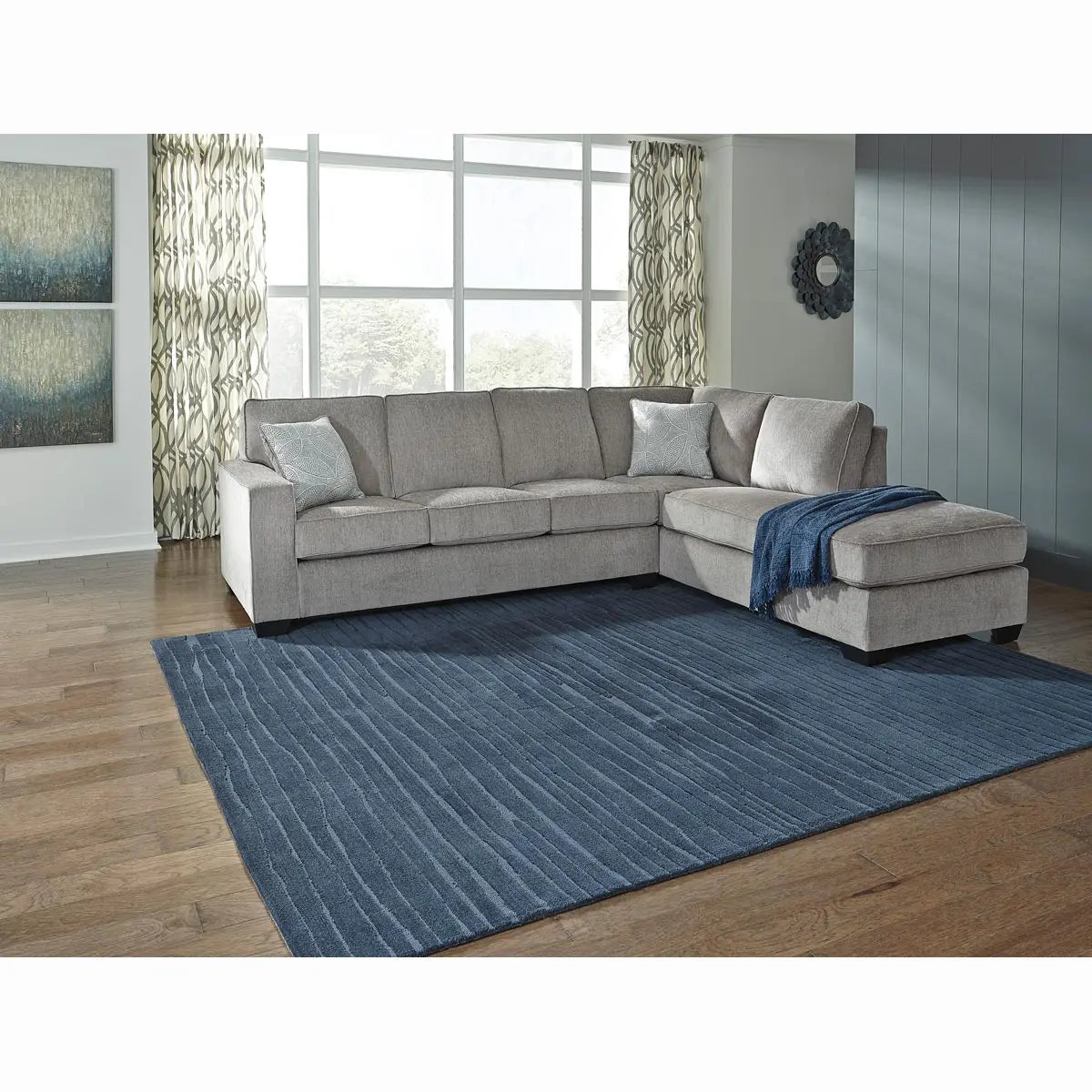 Altari 2-Piece LFH Chaise Sectional Sofa in Alloy Gray - Modern L-Shaped Couch for Living Room, Lounge & Family Room