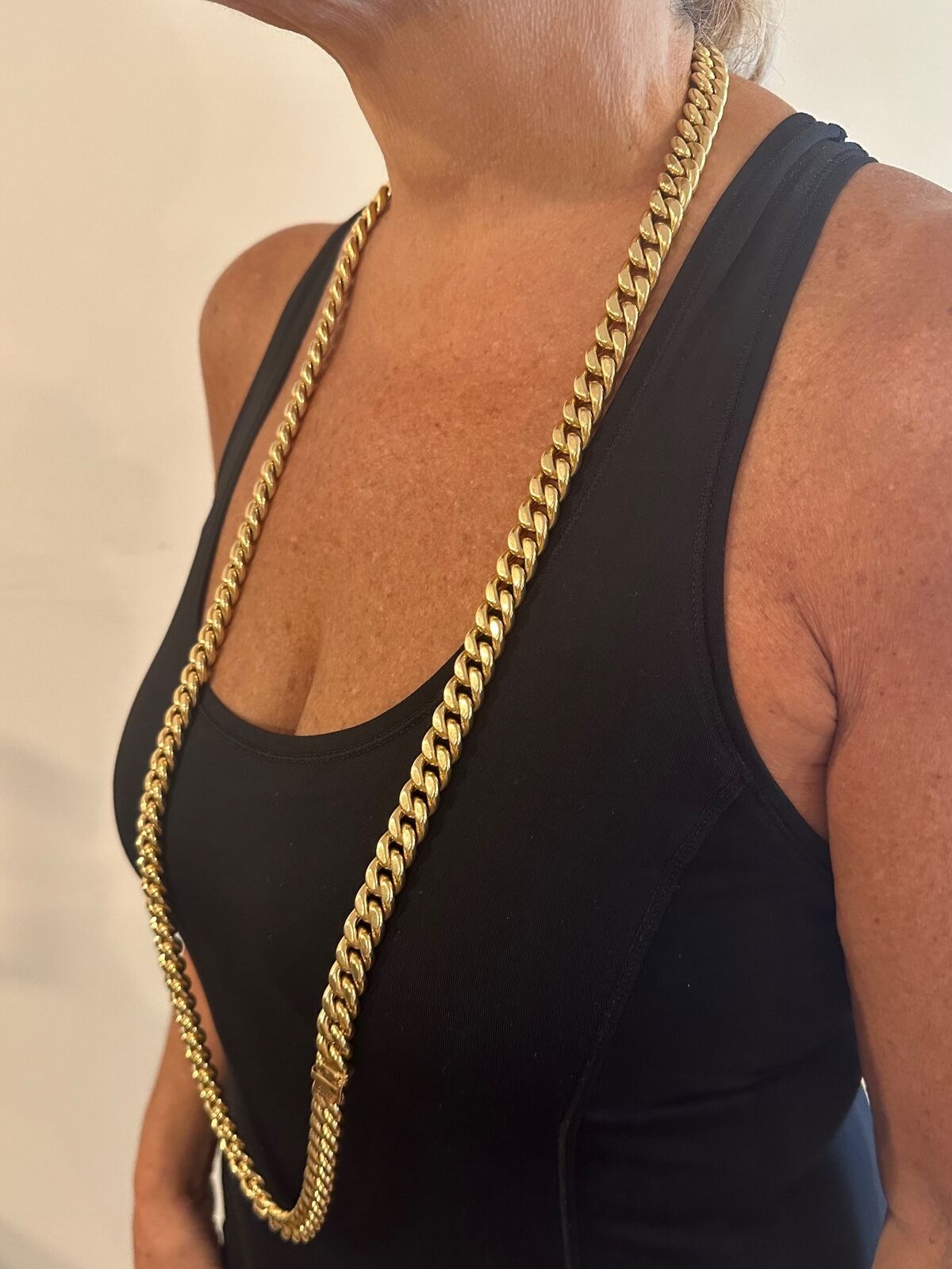 Authentic Bvlgari Bulgari 18k Yellow Gold Curb Link Long Necklace Set - Luxury Italian Jewelry for Women, Perfect for Weddings & Special Occasions