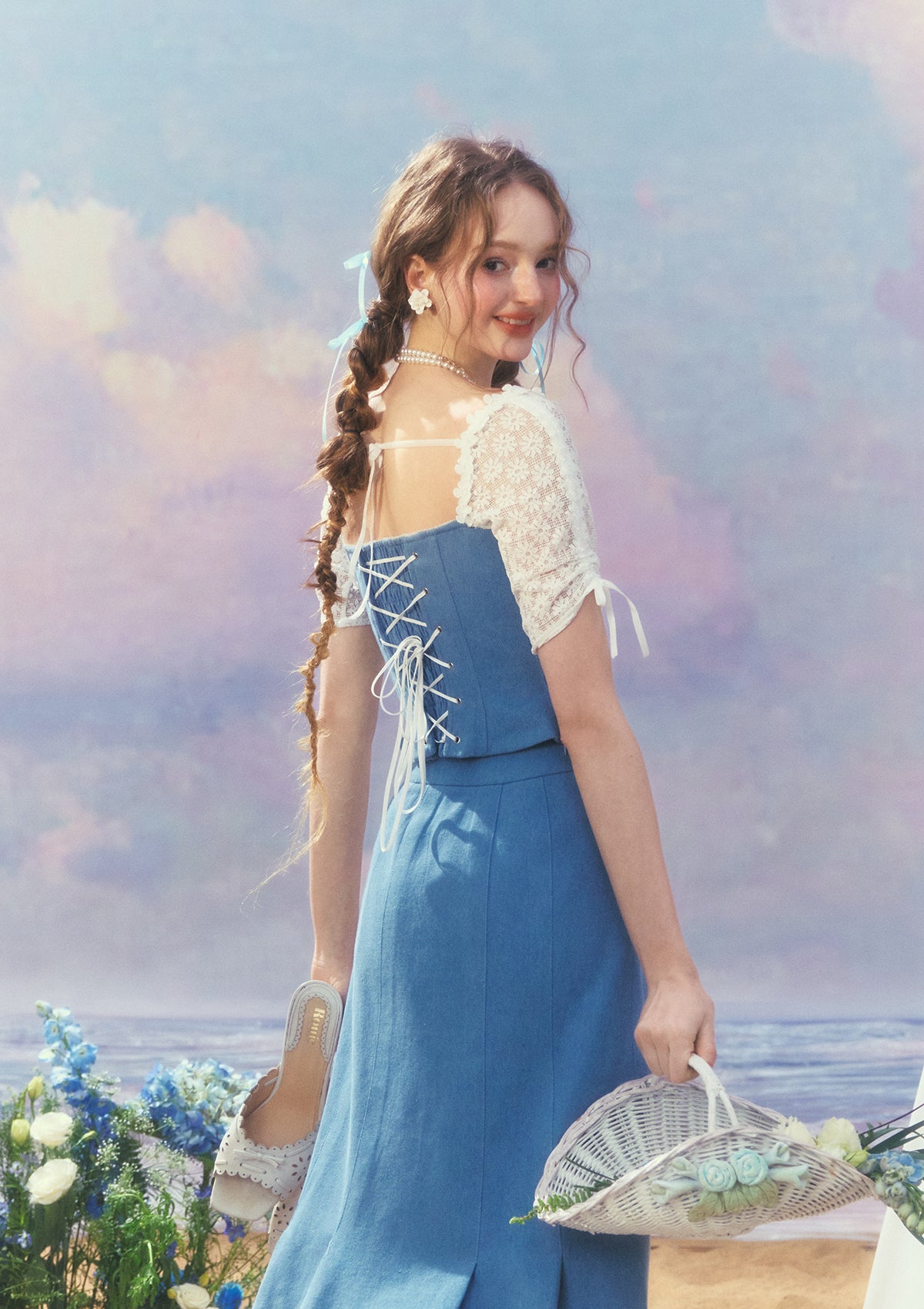Dream Blue Coast Corset - Waist Trainer for Women, Slimming Body Shaper, Tummy Control Shapewear - Perfect for Workouts, Parties & Special Occasions