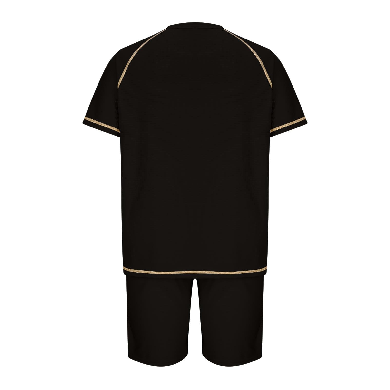 Men's Waffle Henley Shirt & Shorts Set - 2 Piece Summer Short Sleeve Tracksuit | Casual Sports Sweatsuit for Gym, Beach & Lounge Wear