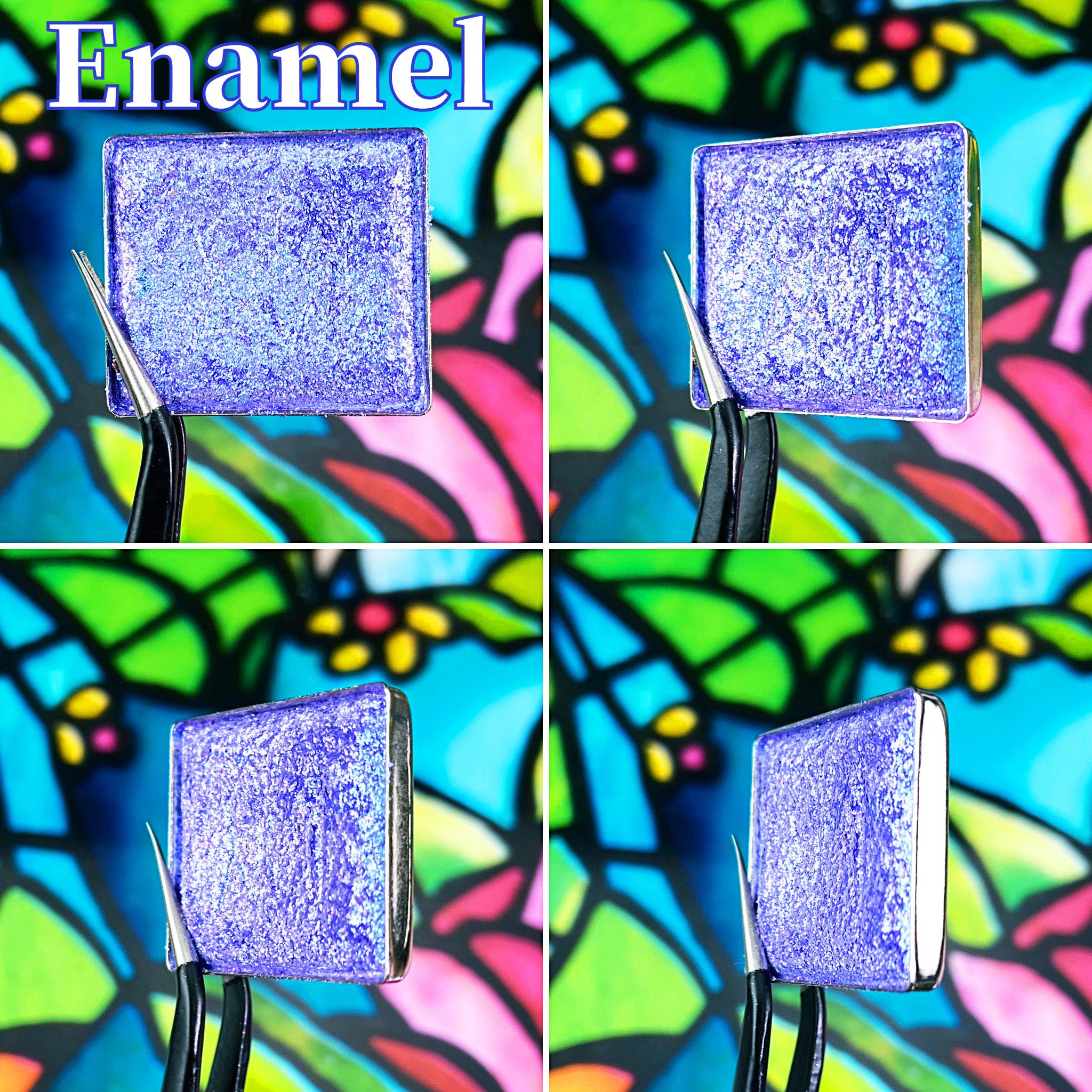 Multichrome Glitter Enamel Eyeshadow Palette - Long Lasting Shimmer & Metallic Makeup for Party, Halloween & Special Occasions
