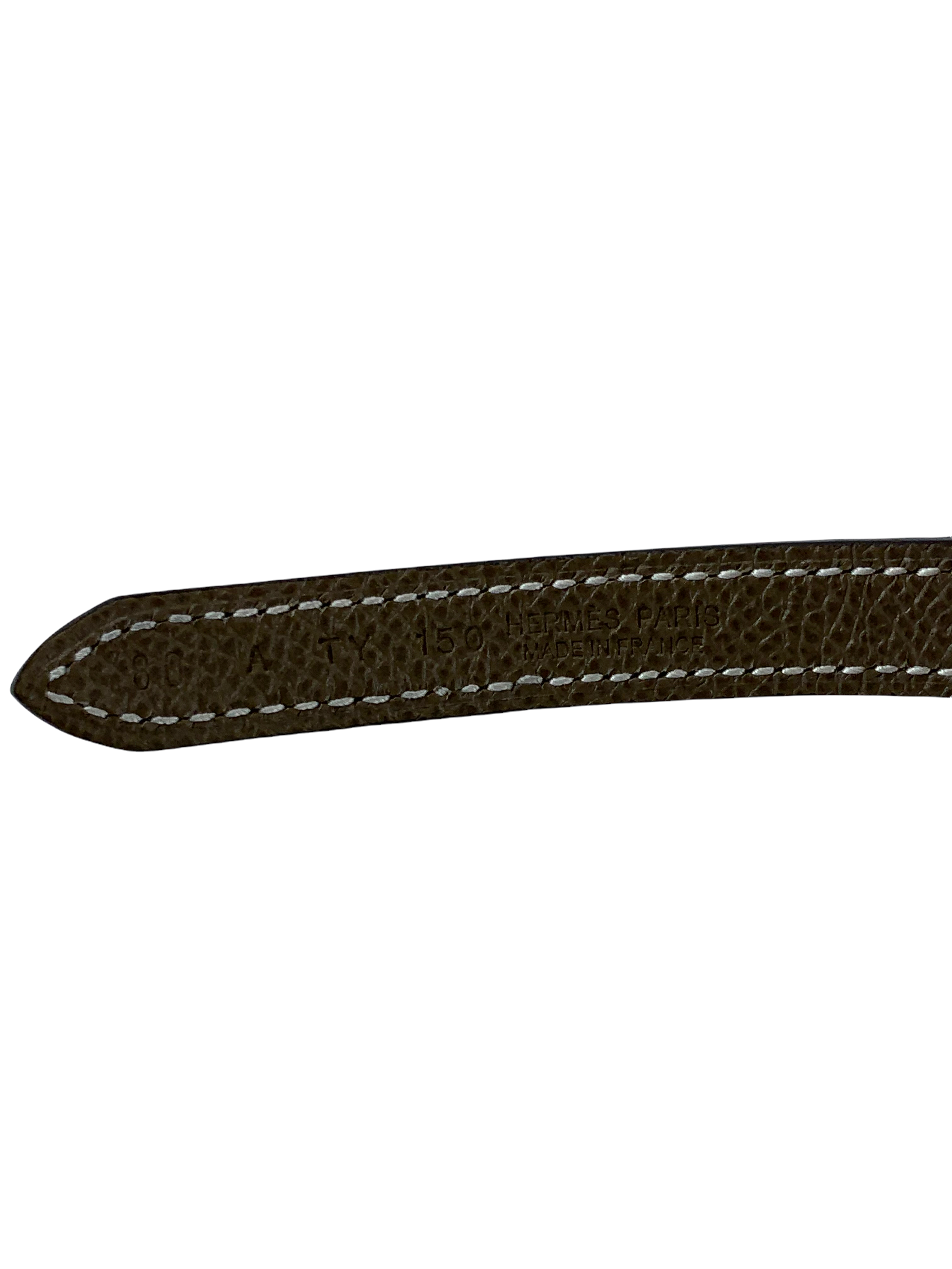 HERMES 13mm Genuine Leather Belt for Men - Classic Slim Dress Belt with Silver Buckle - Perfect for Business, Office & Formal Occasions