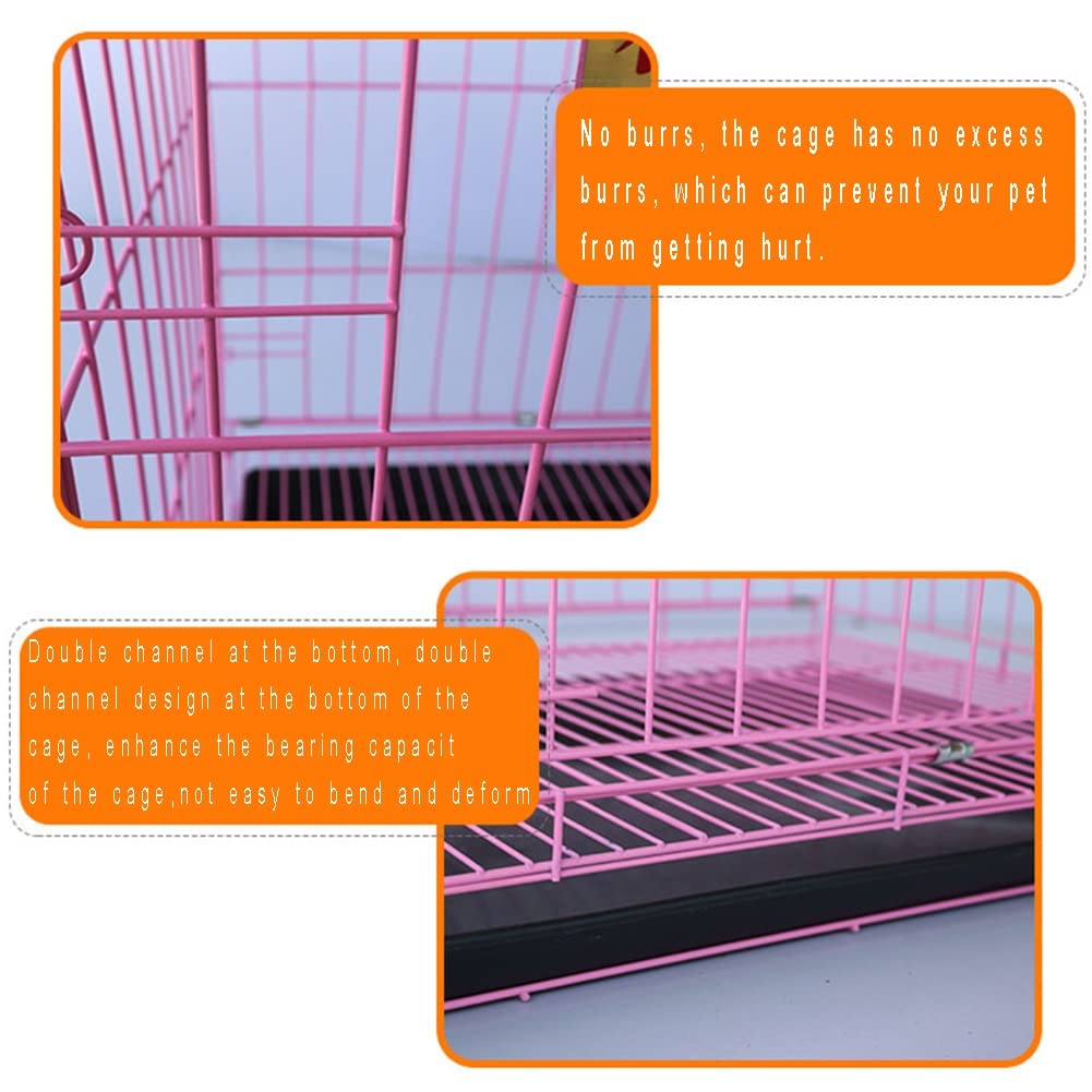 Premium Folding Metal Dog Crate for Large Dogs - Indoor & Outdoor Pet Cage with Divider Panel, Removable Tray & Handle - Single Door Design (61x42x50cm, Black) - Perfect for Travel, Training & Home Use