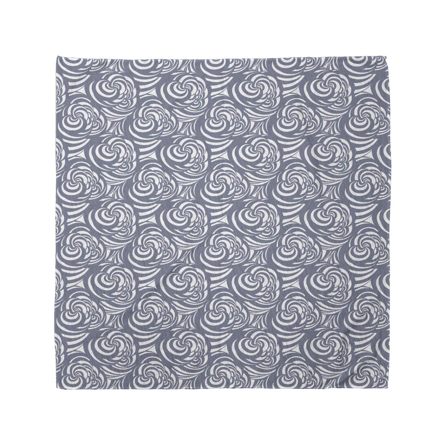 Ambesonne Floral Bandana - Swirling Flower Petals Design Unisex Head Scarf & Neck Tie for Women Men - Perfect for Outdoor Activities, Music Festivals and Fashion Accessories