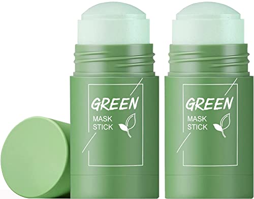 Green Tea Clay Mask Stick - Deep Cleansing, Oil Control & Pore Minimizer for Brightening Skin & Blackhead Removal - Unisex Face Mask for Women & Men - Perfect for Acne-Prone Skin & Daily Skincare Routine