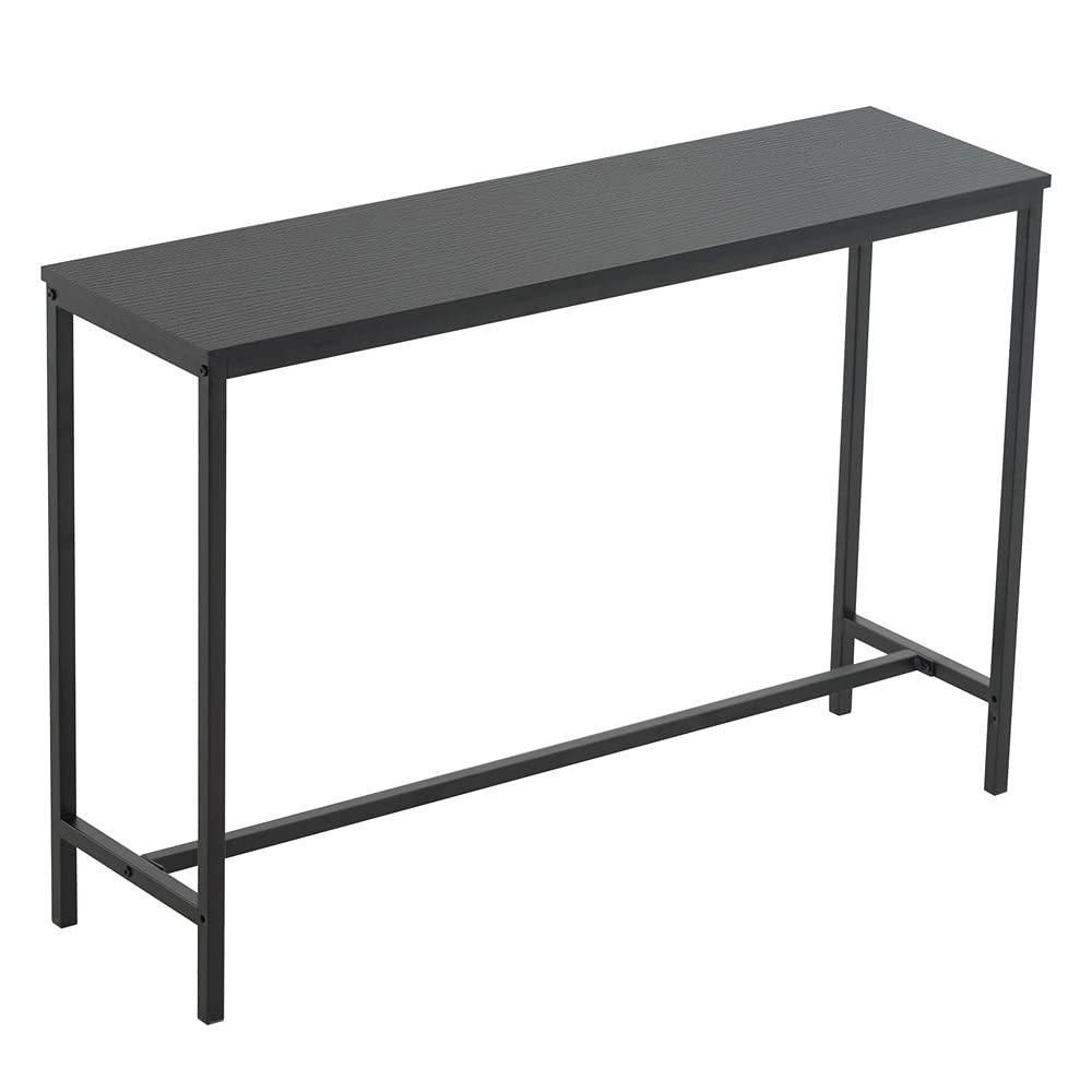 YKAMM Industrial Console Table - 2-Tone Finish, Single Layer Triamine Board, Sturdy Side Table for Living Room, Porch, or Entryway - Perfect for Home Decor & Small Spaces (Color: B)