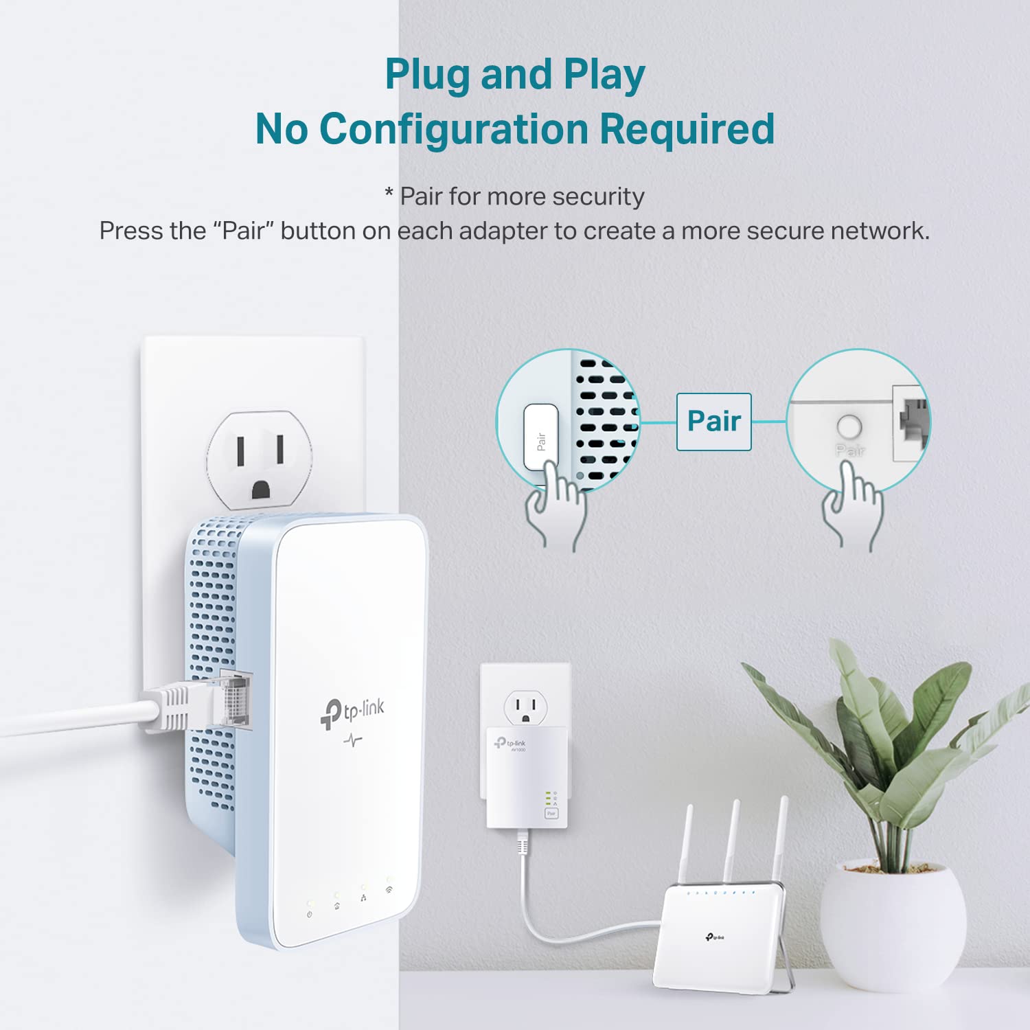 TP-Link AV1000 Powerline WiFi Extender Kit (TL-WPA7517KIT) - Dual Band WiFi, Gigabit Port, OneMesh Technology for Seamless Roaming | Home Office & Gaming Network Solution