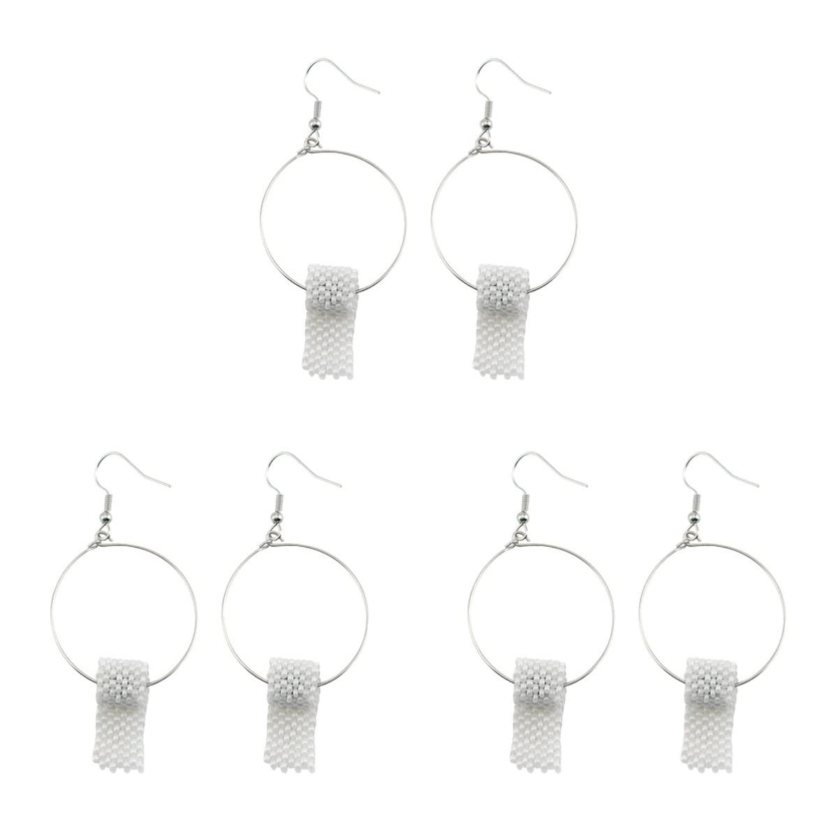 Bestoyard 3-Piece Women's Paper Earrings Set - Unique Toilet Paper Roll & Tissue Paper Pearl Earrings for Parties, Cosplay & Costume Accessories