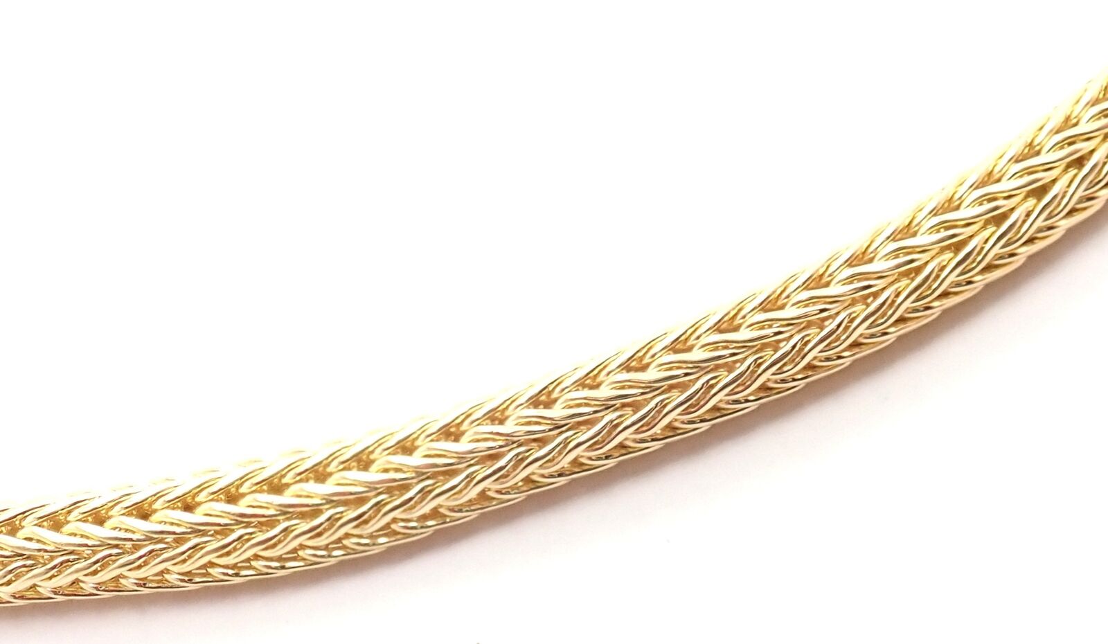 Authentic Vintage Tiffany & Co 18k Yellow Gold Foxtail Link Chain Necklace for Women - Elegant Jewelry Gift for Anniversary, Birthday & Special Occasions