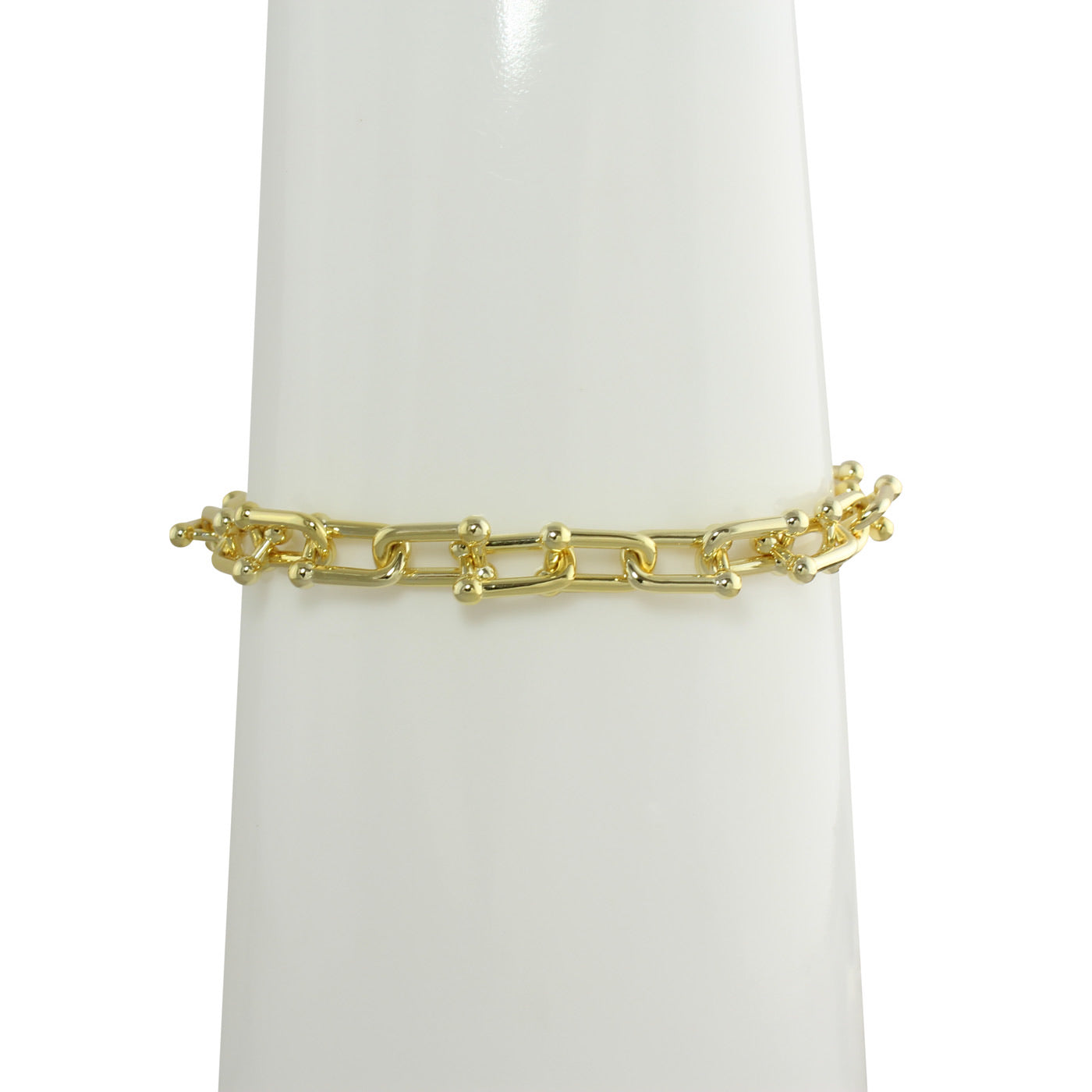 Vermeil U Link Bracelet - Elegant Gold Plated Sterling Silver Jewelry for Women | Perfect for Everyday Wear, Gifts & Special Occasions