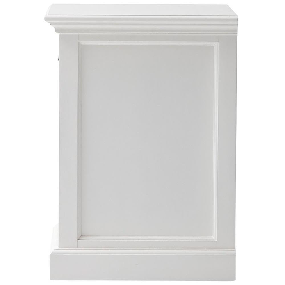 White Set of 2 Nightstands with Dividers - Modern Bedside Tables for Bedroom Storage & Organization | Perfect for Small Spaces, Apartments & Guest Rooms