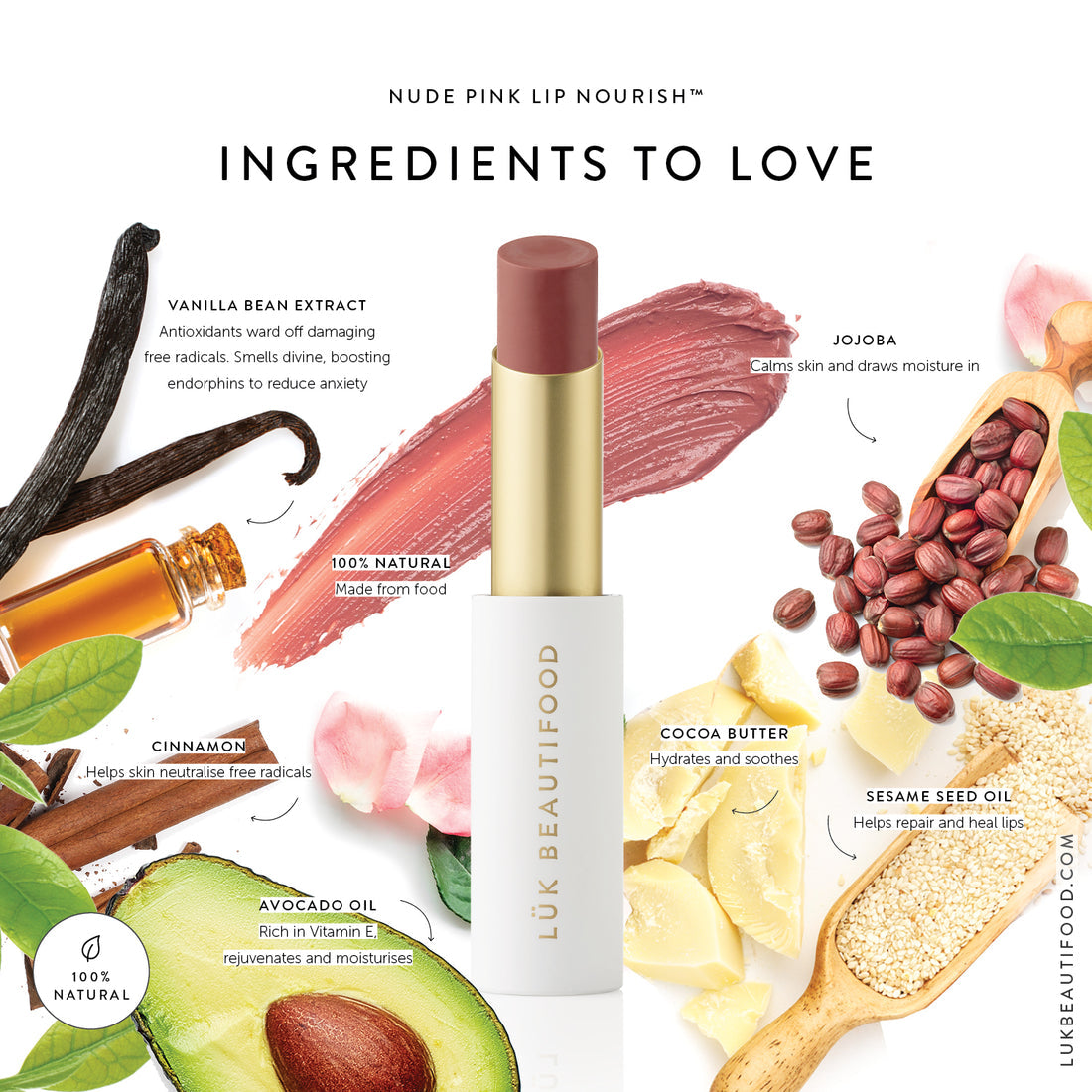 Lip Nourish™ Hydrating Lip Balm - Nude Pink Tint for Soft, Smooth Lips | All-Day Moisture & Natural Color | Perfect for Daily Wear, Work & Date Night