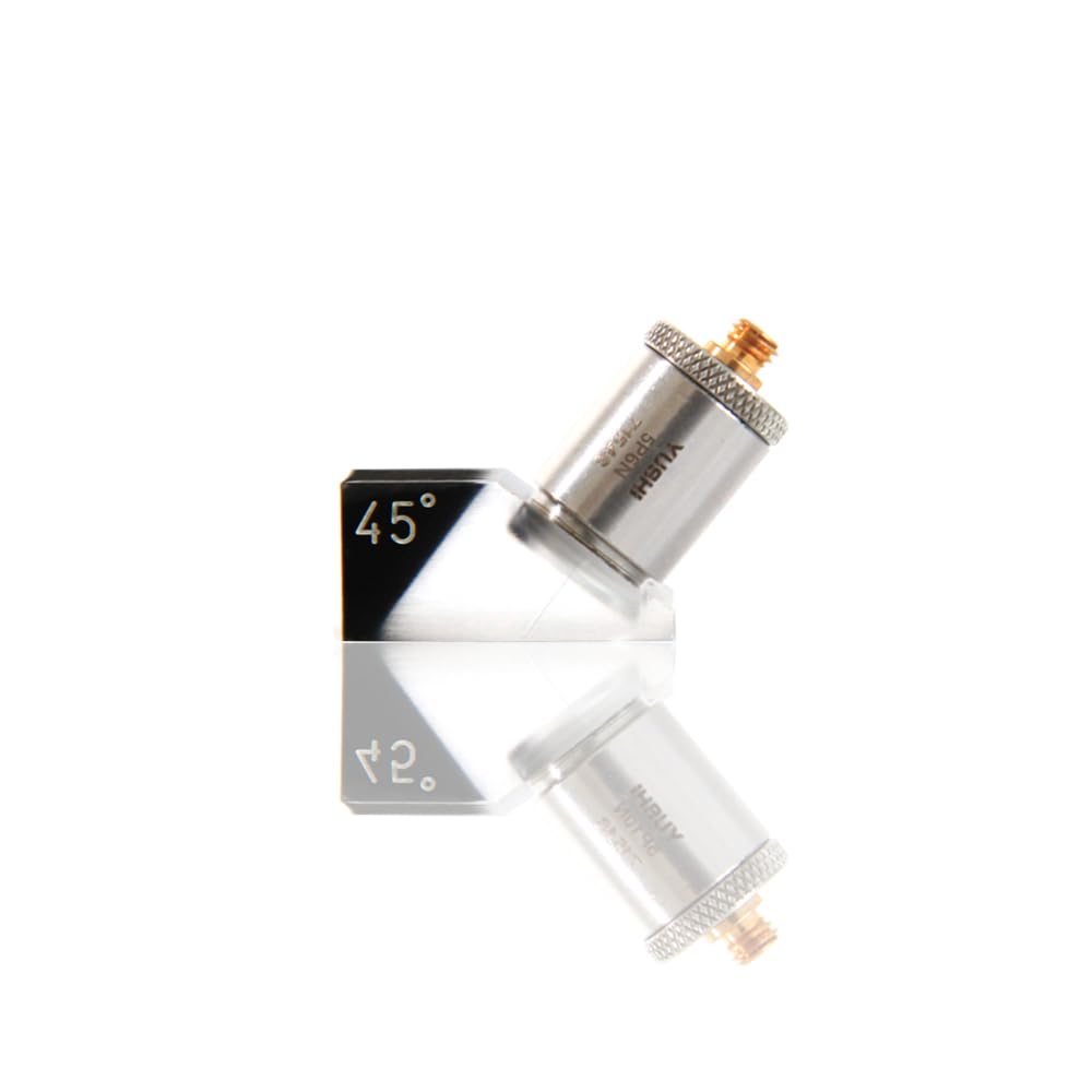 YUSHI 5MHz 0.25inch Ultrasonic Flaw Detector Angle Beam Probes with 45° Wedge - NDT Testing Transducers for Weld Inspection & Metal Flaw Detection