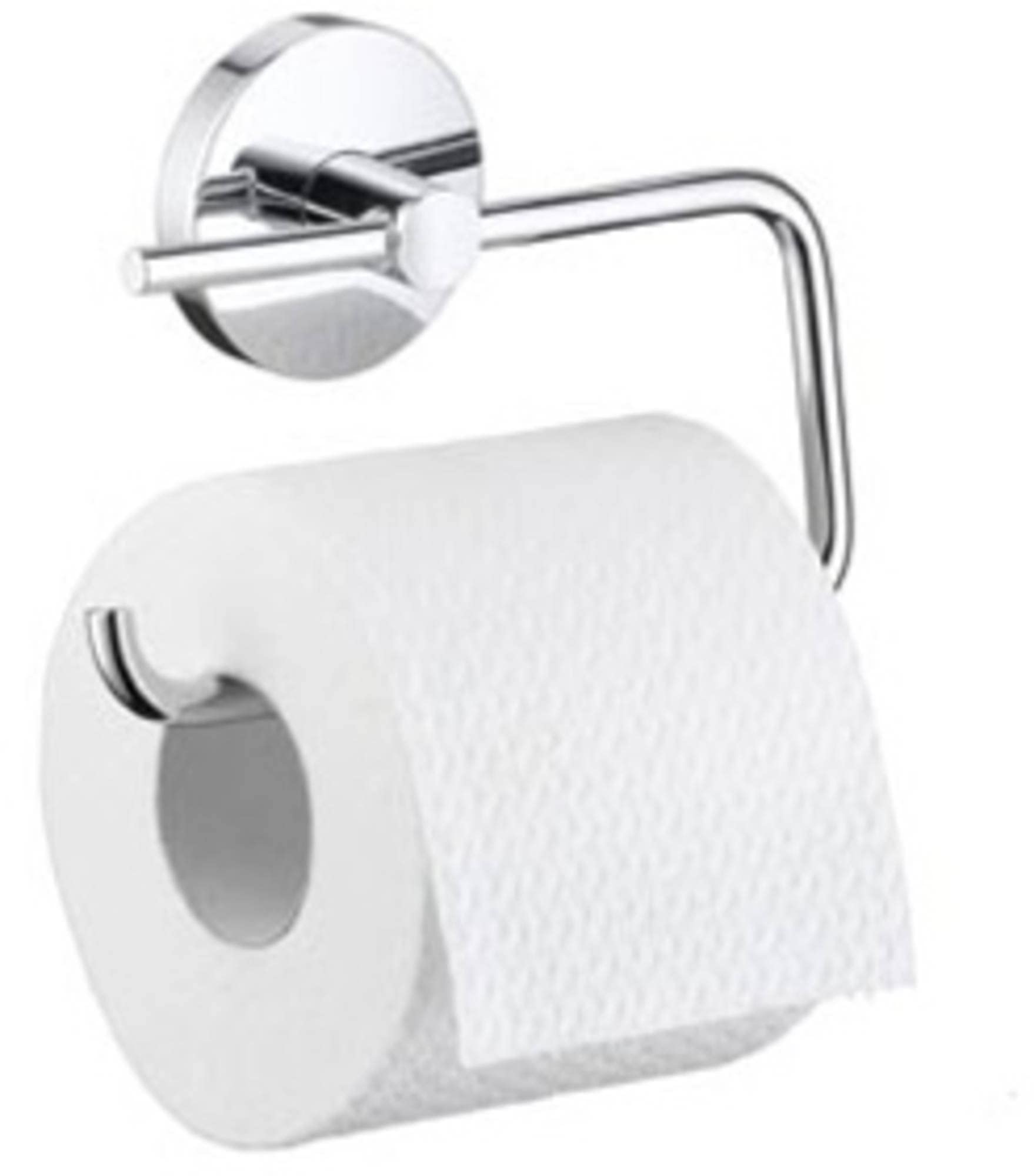 E & S Accessories Chrome Wall Mounted Toilet Paper Holder - Bathroom Tissue Roll Dispenser for Home & Commercial Use