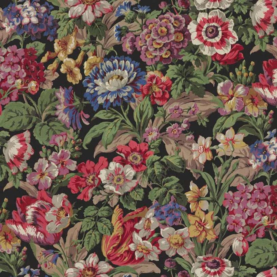 Florescence Velvet Noir - Luxurious Velvet Fabric for Elegant Home Decor & Fashion | Perfect for Dresses, Curtains, and Upholstery