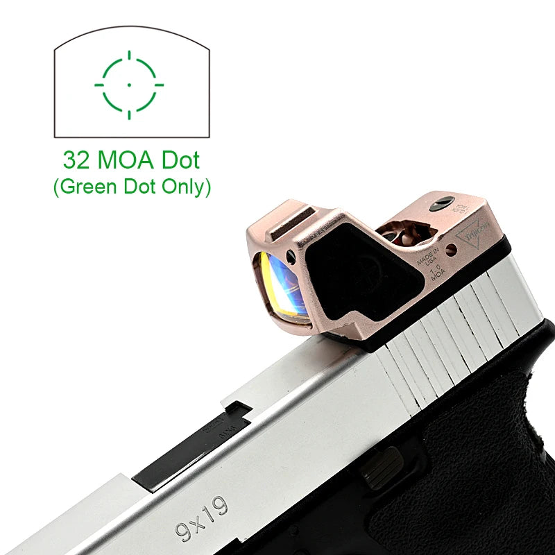 Tactical RMR HD Red Green Dot Sight - Compact Pistol Reflex Sight with Light Sensing System | Picatinny Mount Scope Optics for Rifles & Handguns | Ideal for Hunting, Shooting Range & Tactical Training