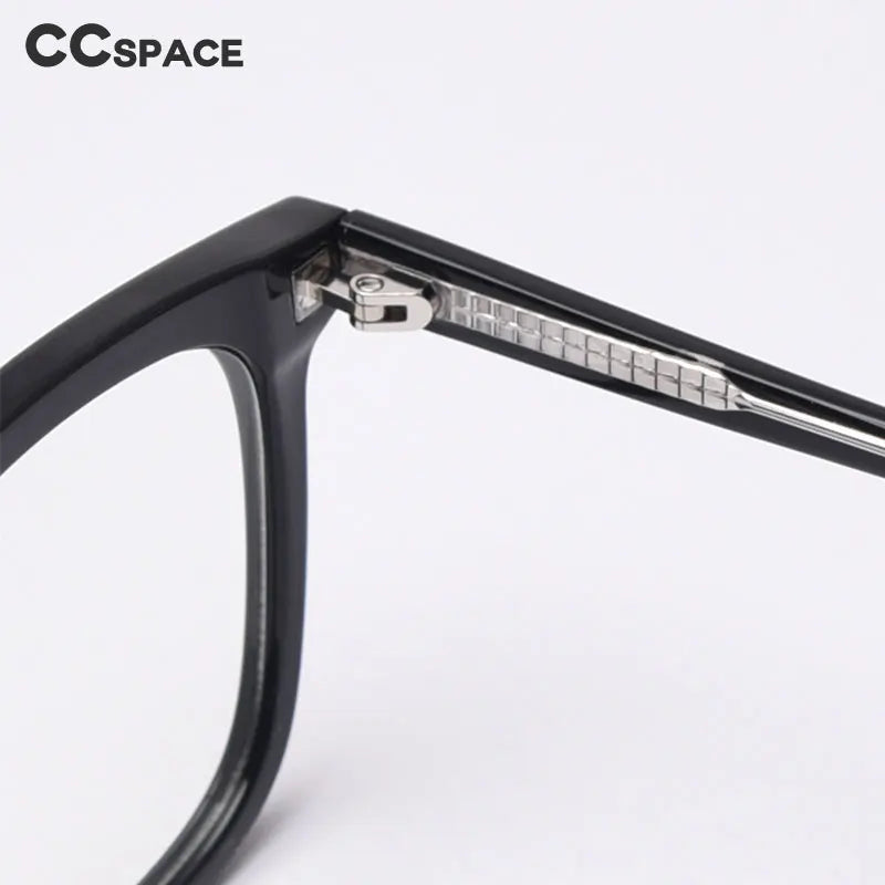 CCspace Unisex Full Rim Square TR90 Titanium Frame Eyeglasses 49863 - Lightweight & Durable Glasses for Work, Reading & Everyday Wear