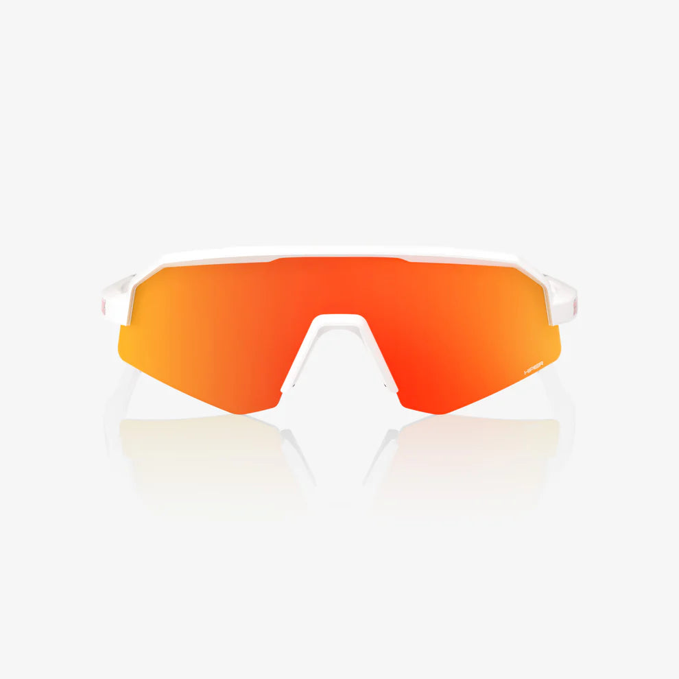 SLENDALE Youth 100% UV Protection Sunglasses - Matte White Frame with HiPER Red Multilayer Mirror Lens for Outdoor Sports & Fashion