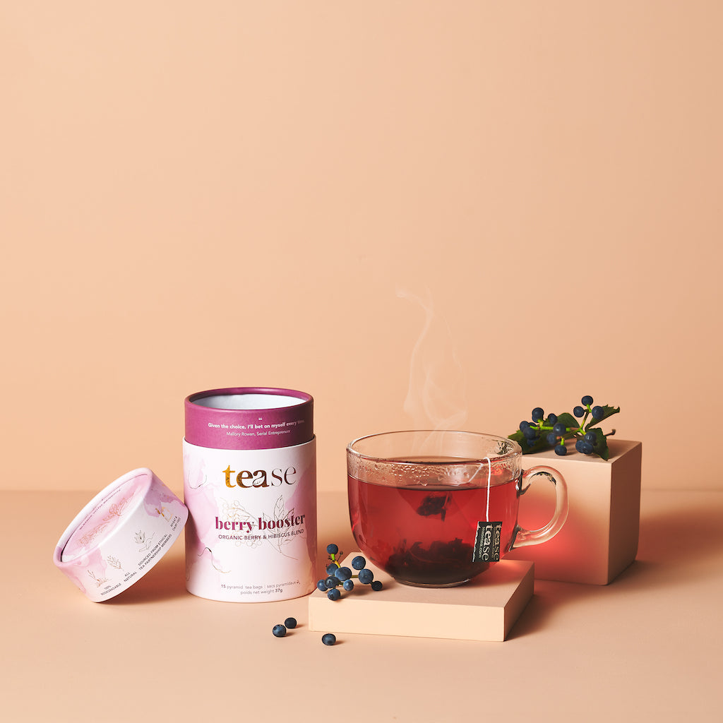 Tease Berry Booster - Natural Energy & Focus Supplement for Workouts & Study | Boost Performance & Mental Clarity