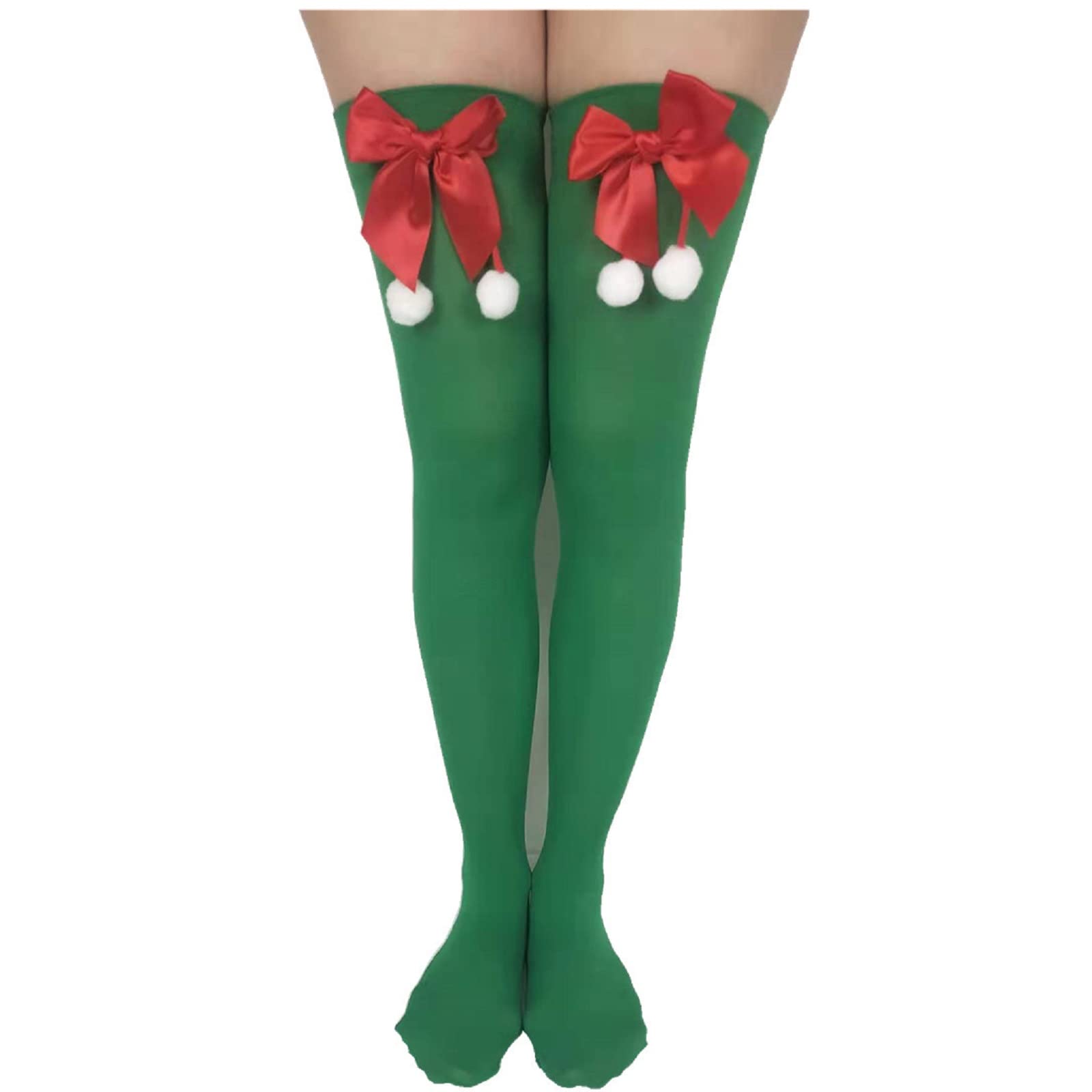Sexy Striped Thigh High Socks for Women - Christmas Over The Knee Stockings, Colorful Festival Leg Warmers - Perfect for Holiday Parties, Cosplay & Winter Fashion