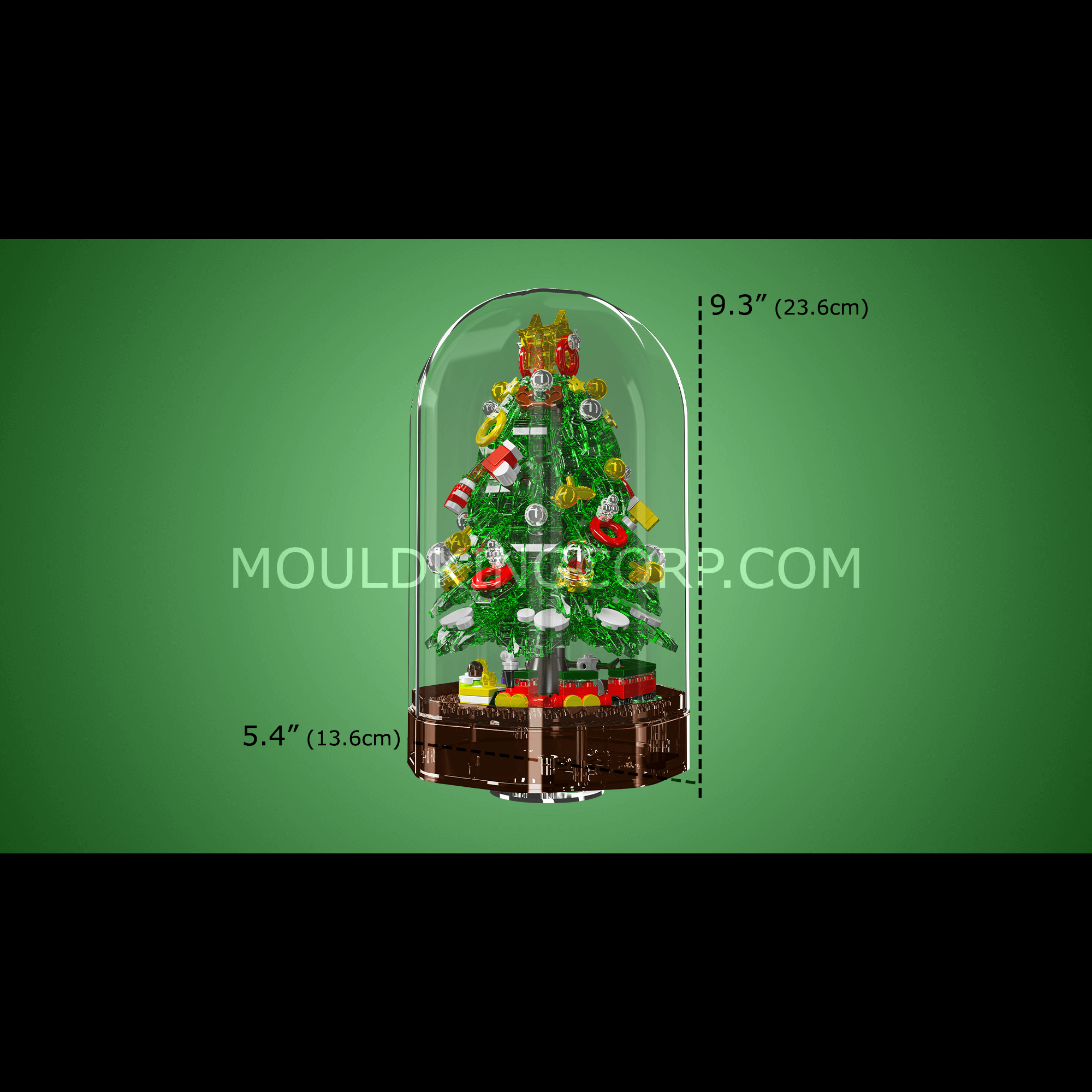 Mould King 10090 Christmas Tree Music Box Building Set - 688 PCS DIY Holiday Decoration for Home, Office & Gift Giving | Fun Christmas Activity for Kids & Adults