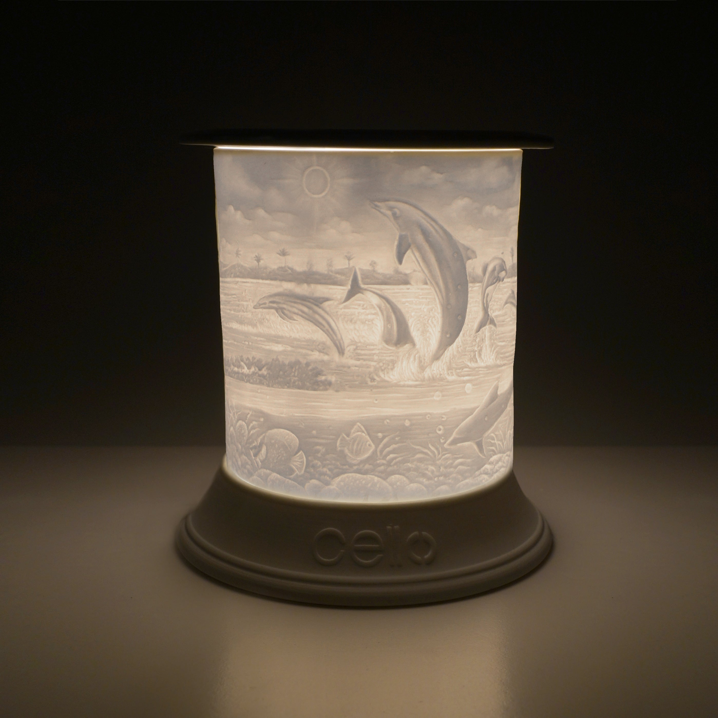 Electric Wax Warmer with Porcelain Dolphin Design - Aromatherapy Diffuser for Home, Office, and Spa Relaxation