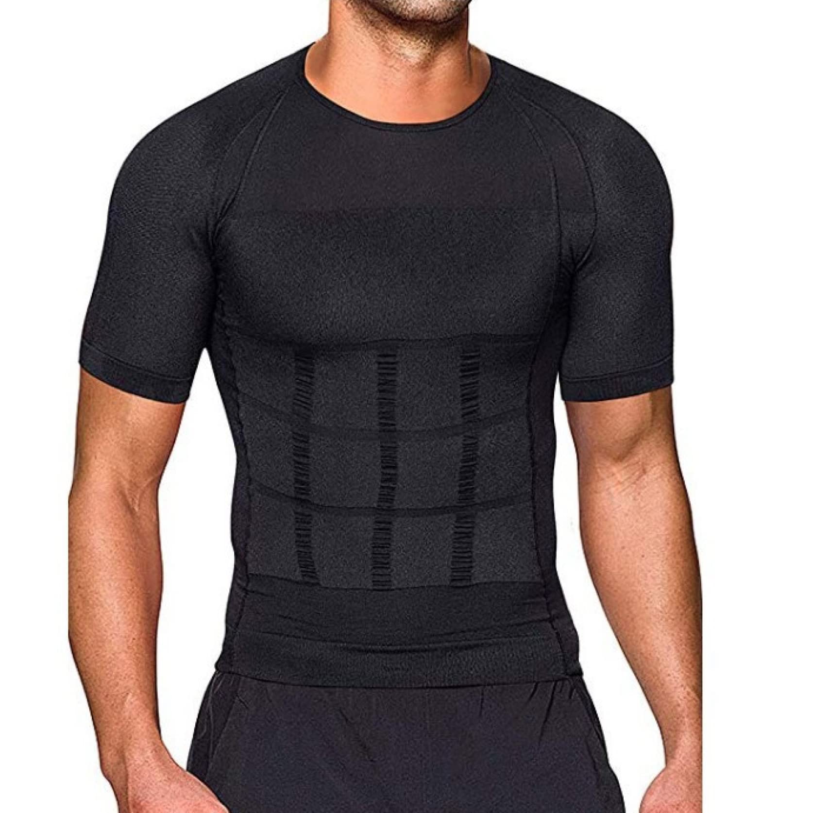 EBRICON Men's Body Shaper Waist Trainer Corset - Slimming Underwear for Belly Control & Posture Correction - Compression Shirt for Weight Loss & Tummy Tuck - Perfect for Workout, Office Wear & Everyday Use