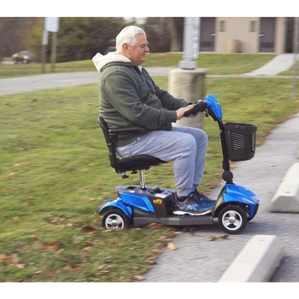 EV Rider CityCruzer 4-Wheel Mobility Scooter for Adults - Lightweight Electric Scooter with Long Battery Life - Perfect for Shopping, Travel & Outdoor Activities