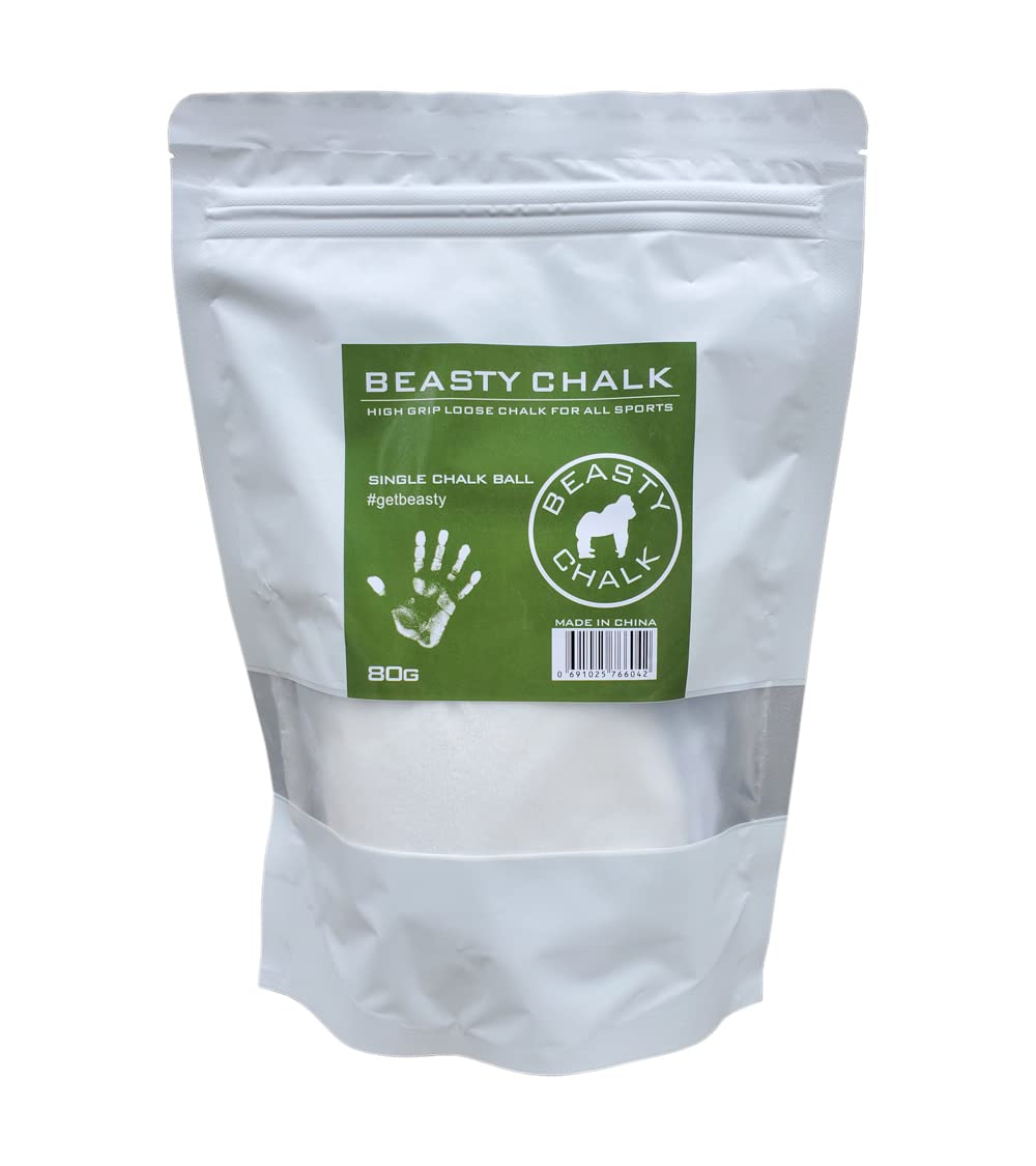Premium Gym Chalk Ball - 80g Refillable Chalk Sock for Climbing, Weightlifting & Crossfit | Non-Toxic, Dust-Free | Ideal for Rock Climbing, Gymnastics, Powerlifting & Workout Grip Enhancement