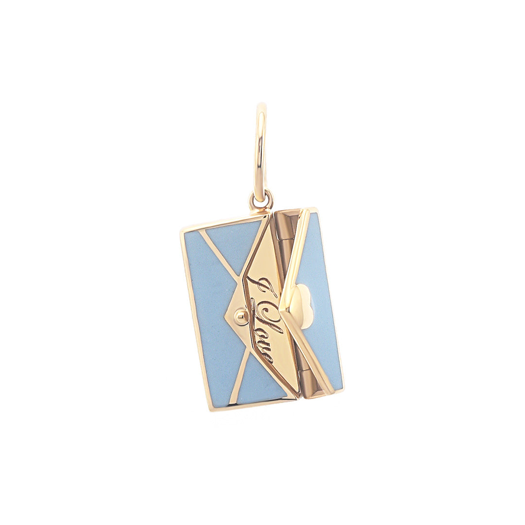 Baby Blue Love Letter Charm - Elegant Jewelry for Romantic Gifts & Special Occasions | Perfect for Anniversaries, Valentine's Day & Bridal Accessories