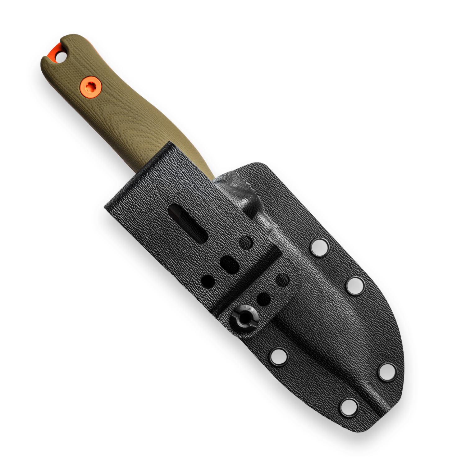BLEM F3XC Extreme Conditions EDC Fixed Blade Knife - CPM 3V Steel, High Visibility Orange & OD Green G10 Handle - Perfect for Outdoor Survival, Hunting, and Tactical Use