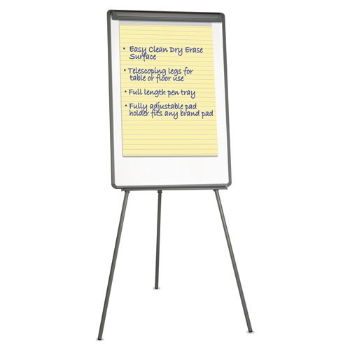 Adjustable Tripod Dry Erase Easel Stand - 44 to 78 Inches Height, 29x41 Inch Whiteboard/Chalkboard - Portable Presentation Whiteboard for Classroom, Office & Home Use