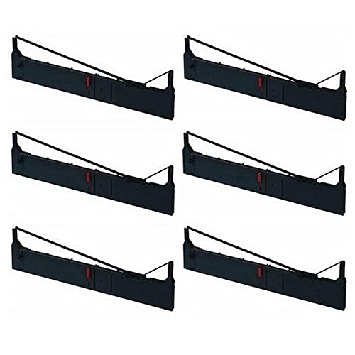 Compatible Replacement Ribbon Cartridge for General T520D-US Black Printer (6-Pack) - Works with 8766 Model - Ideal for Office, Retail, and Shipping Label Printing