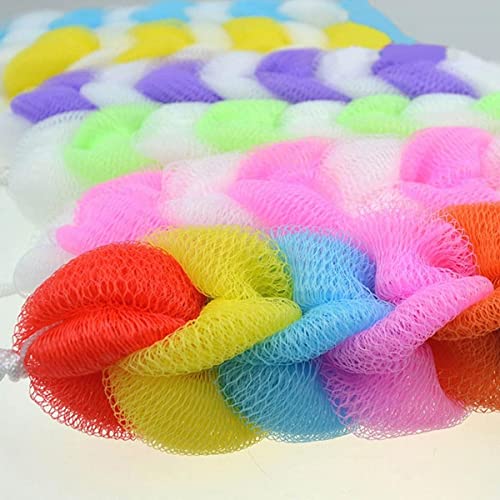 Premium Multicolor Loofah Sponge for Men & Women - Exfoliating Bath & Shower Scrubber (Blue, Pink, Orange) - Pack of 2 - Perfect for Daily Skincare & Spa Experience