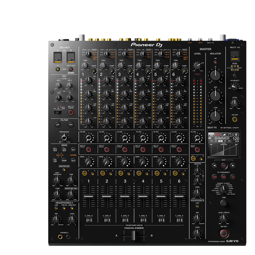Pioneer DJM-V10 Professional 6-Channel DJ Mixer - High-Performance Audio Mixer for DJs & Producers | Perfect for Clubs, Festivals & Home Studios