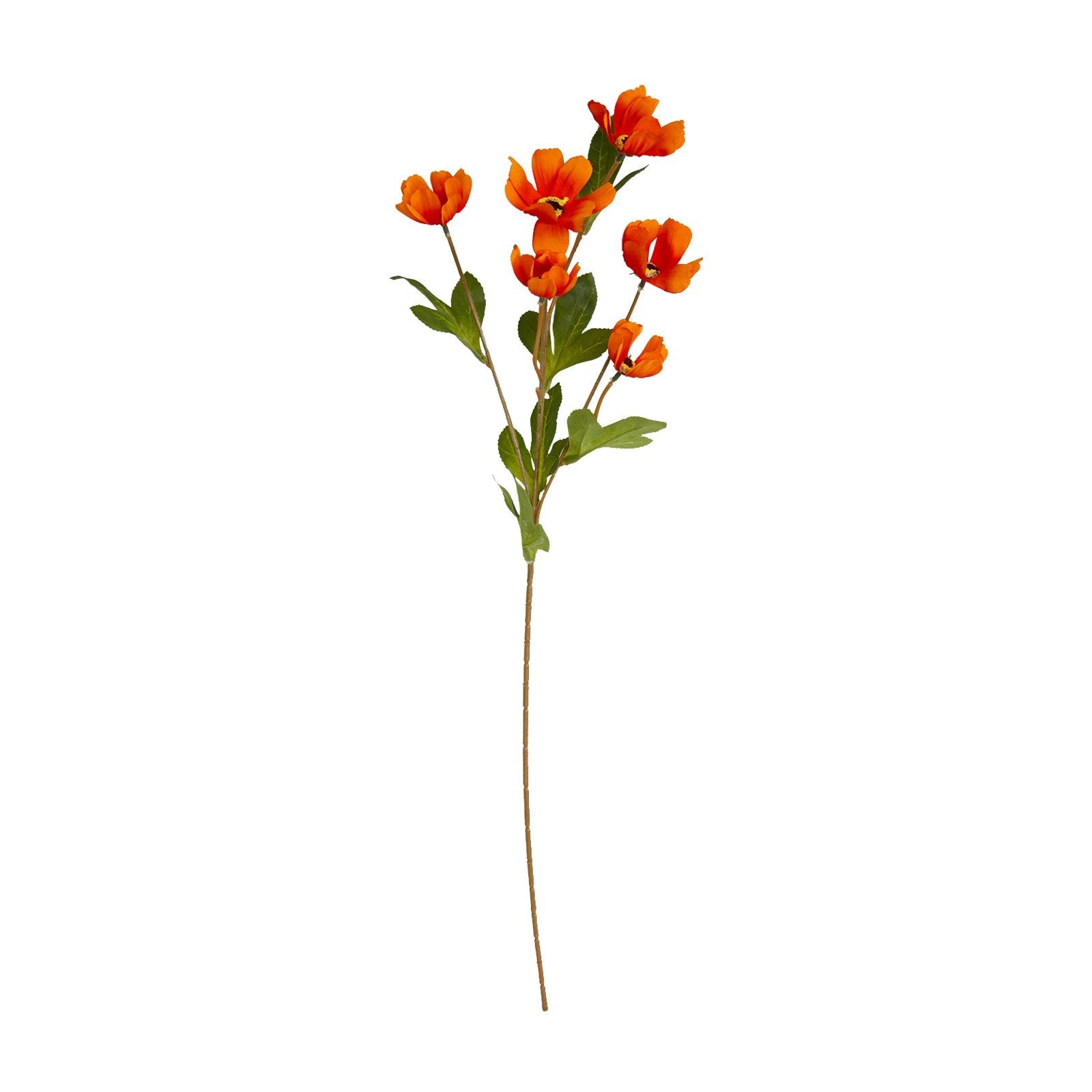 Artificial Orange Wild Poppy Flowers Stem - 60cm Realistic Silk Fake Flowers for Home Decor, Wedding Centerpieces, and DIY Floral Arrangements