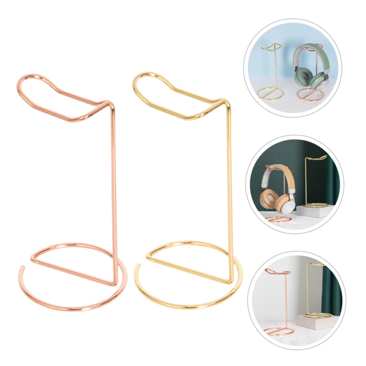 KOMBIUDA Heavy Duty Metal Headphone Stand - Dual Hook Desk Organizer for Gaming Headphones & Accessories | Perfect for Gamers, Streamers & Office Workspaces