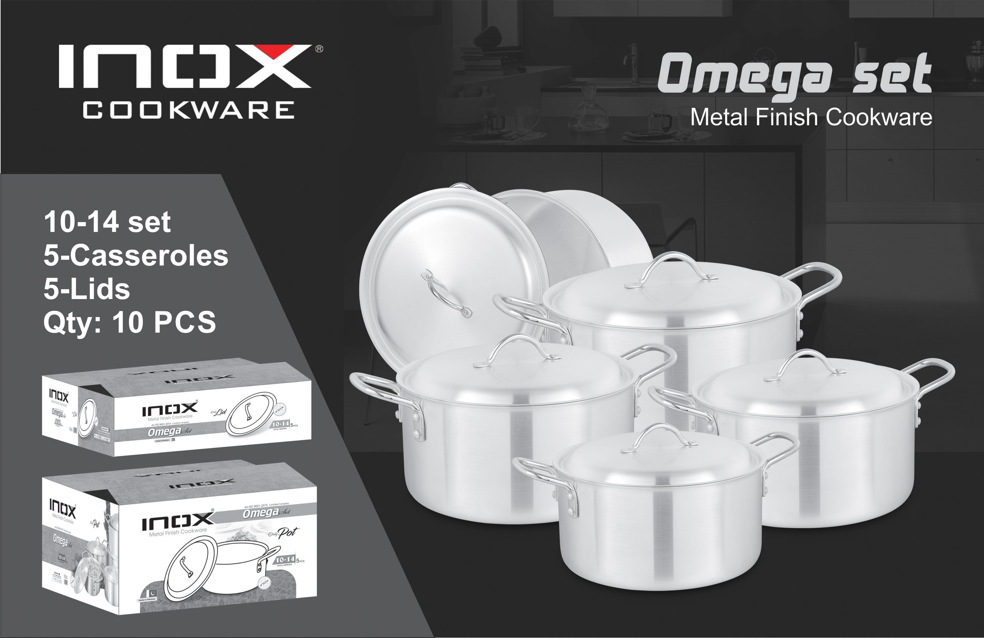 Premium Stainless Steel Cookware Set - Durable & Non-Toxic Metal Pots & Pans for Healthy Cooking - Perfect for Home Kitchen, Restaurant & Outdoor Camping