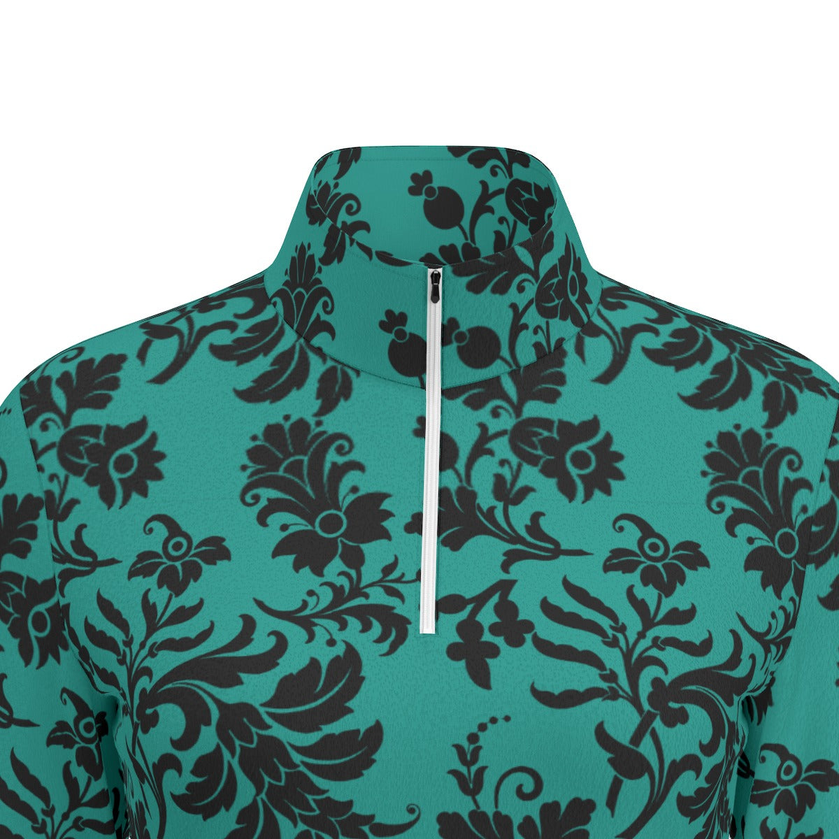 Gothic Floral Print Women's Long Sleeve Sports Jersey - Breathable Workout Top for Yoga, Running & Gym