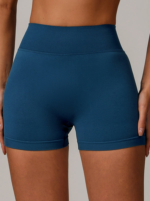 ZASUWA Women's Sexy Deep V Back Scrunch Butt Lifting Shorts - High Waisted Workout & Yoga Shorts for Women, Perfect for Gym, Running, and Lounge Wear