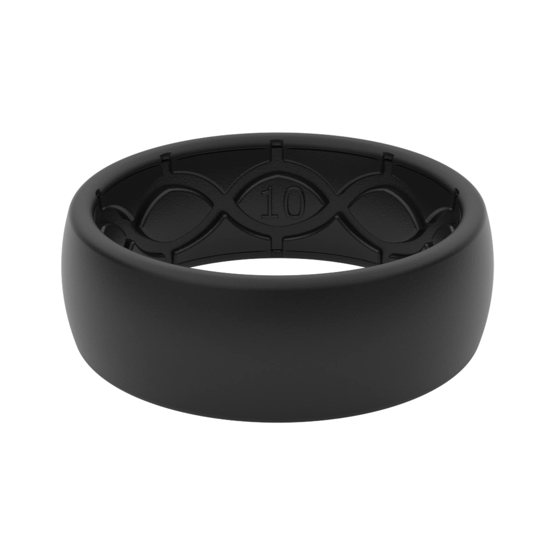 Groove Life Solid Silicone Ring for Men - Breathable Rubber Wedding Band with Unique Design & Comfort Fit - Lifetime Warranty - Perfect for Active Lifestyles, Gym, Swimming and Outdoor Adventures