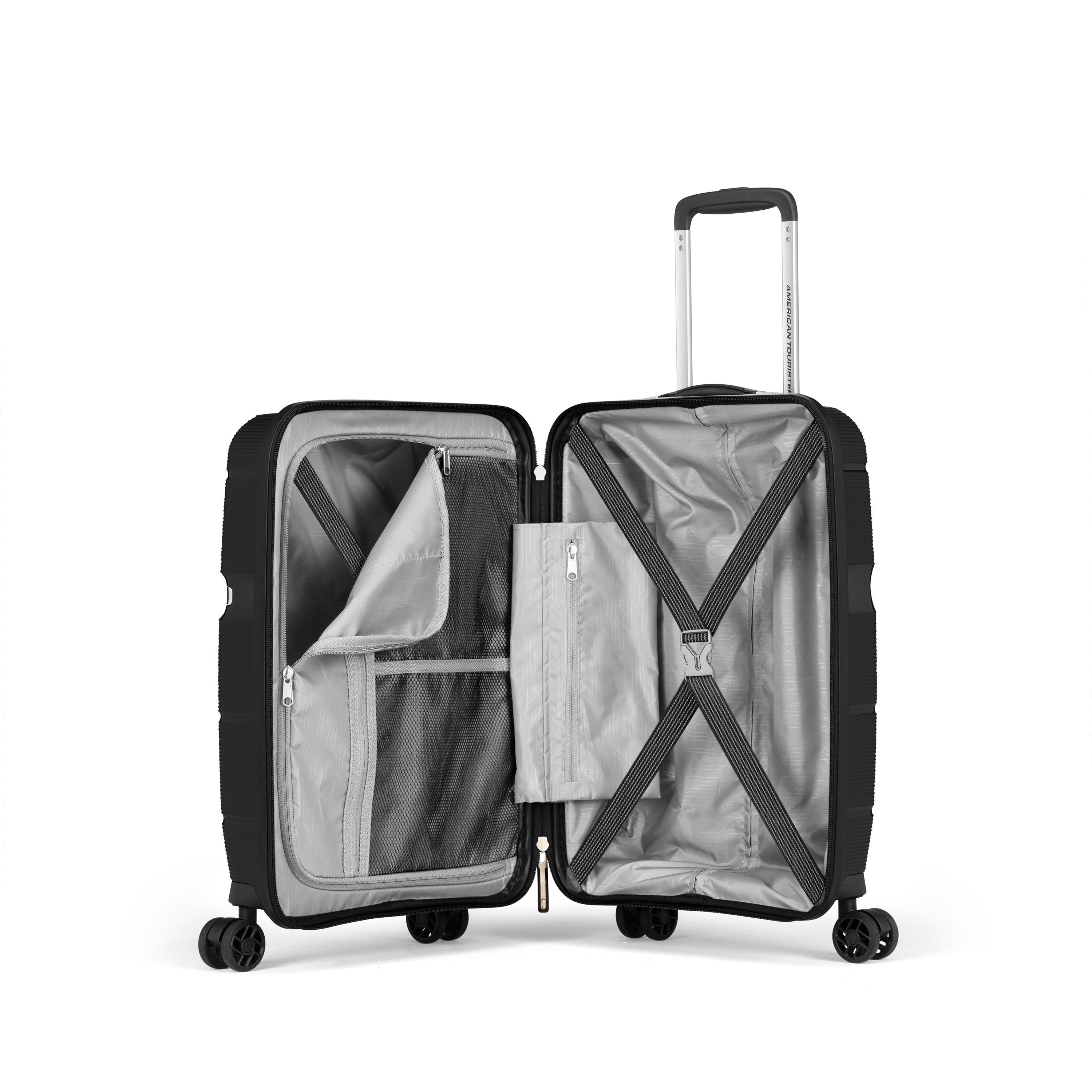 American Tourister Linex Spinner Carry On Luggage - Lightweight Expandable Suitcase for Travel, Business & Weekend Getaways | 20