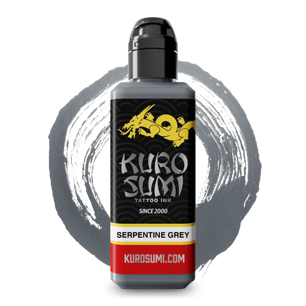Kuro Sumi Serpentine Grey Tattoo Ink - Professional Quality, Vibrant & Long-Lasting - Perfect for Tattoo Artists, Body Art & Permanent Makeup