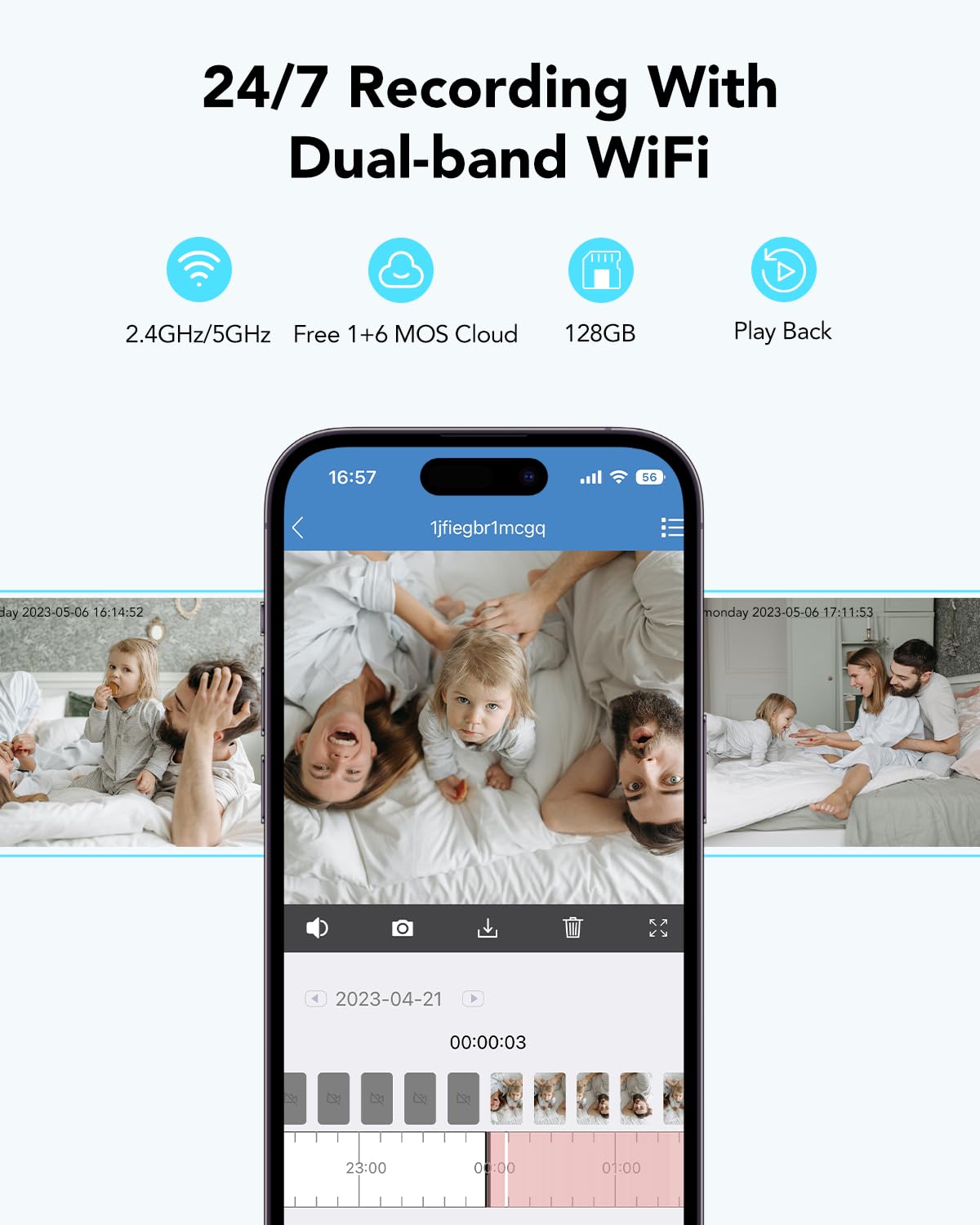 2.4/5GHz 4MP Wireless Indoor Security Camera with Two-Way Audio, Motion Tracking & Alarm - WiFi Pet Camera, Baby Monitor & Nanny Cam - Includes Free 6 Months Cloud Storage & SD Card Support - Perfect for Home Security, Pet Monitoring & Baby Care